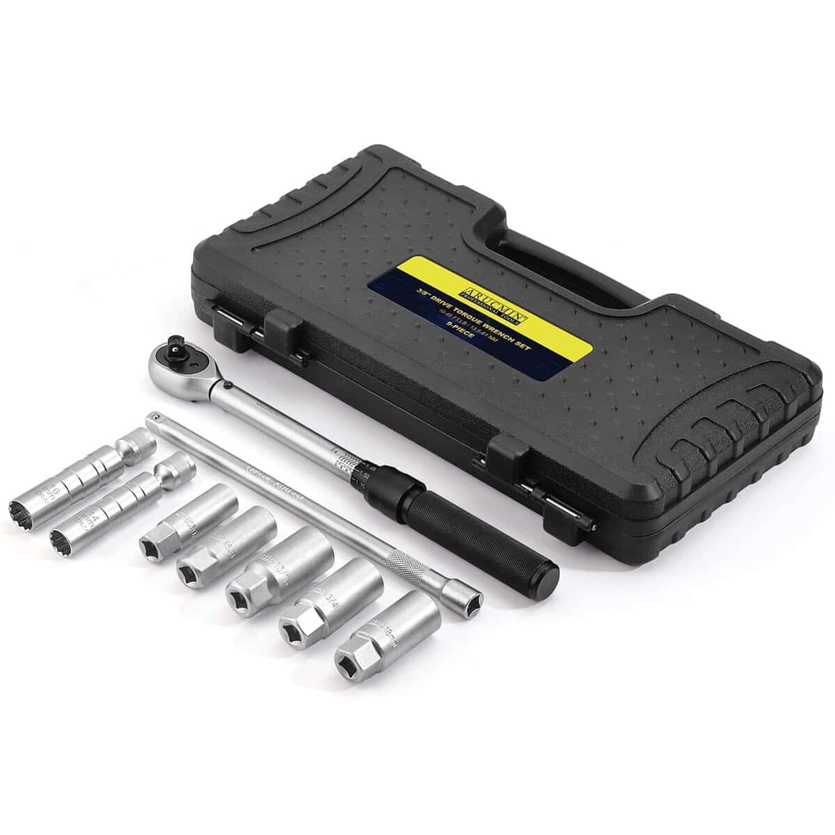 Juego de 9 piezas de Llaves de Bujías Magnéticas con Torque