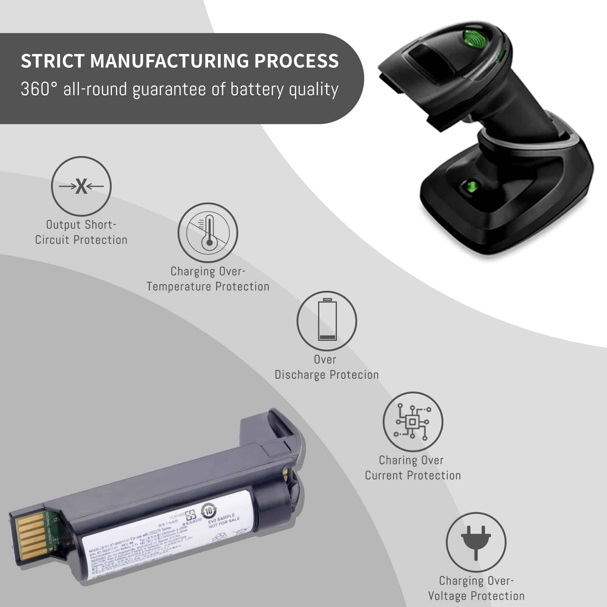 Batería de Escáner de Código de Barras de 2500mAh para - Imagen 7