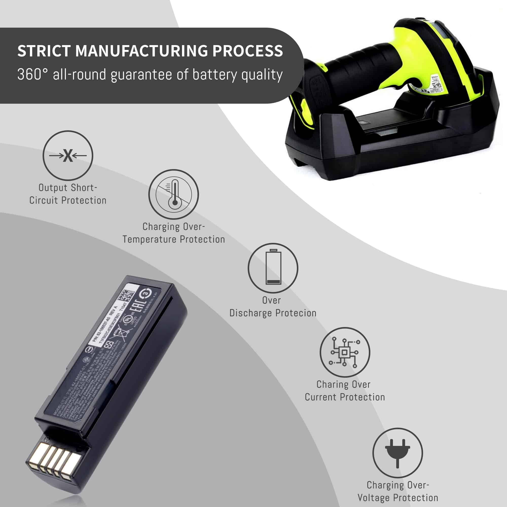 82-166537-01 Batería de Repuesto para Escáneres Zebra - Imagen 7