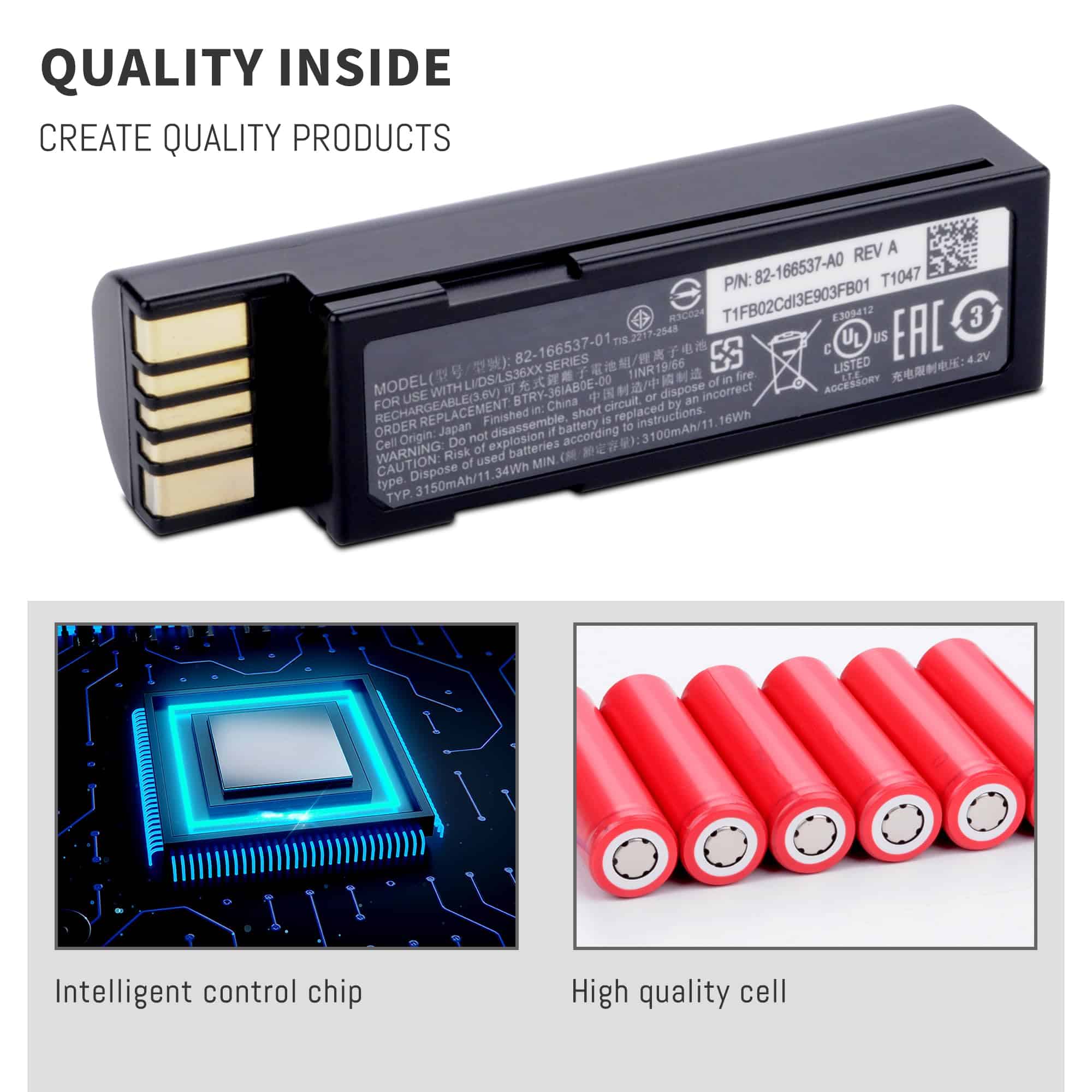 82-166537-01 Batería de Repuesto para Escáneres Zebra - Imagen 5