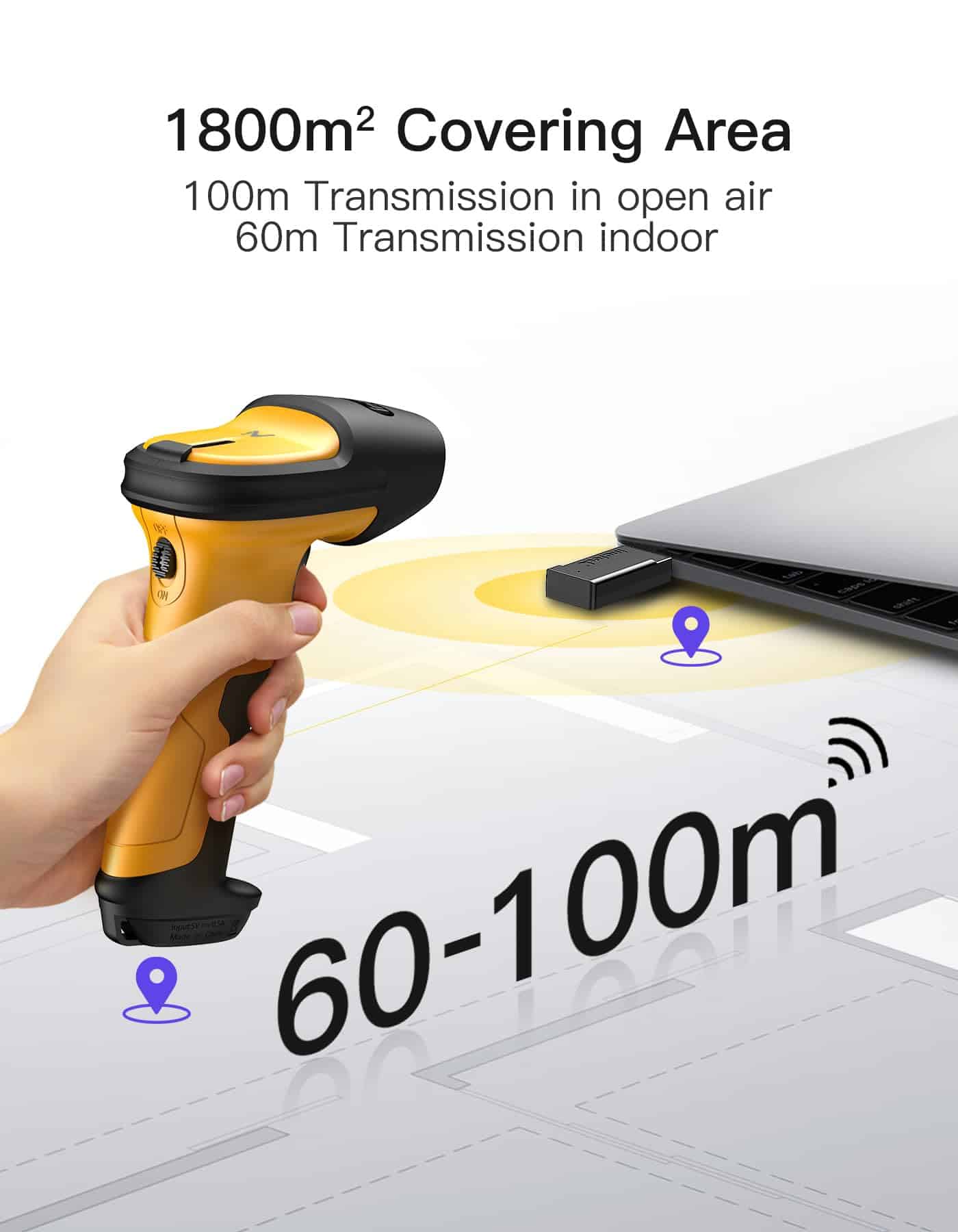 Escáner de códigos de barras Inateck AI, Escáner Bluetooth - Imagen 7