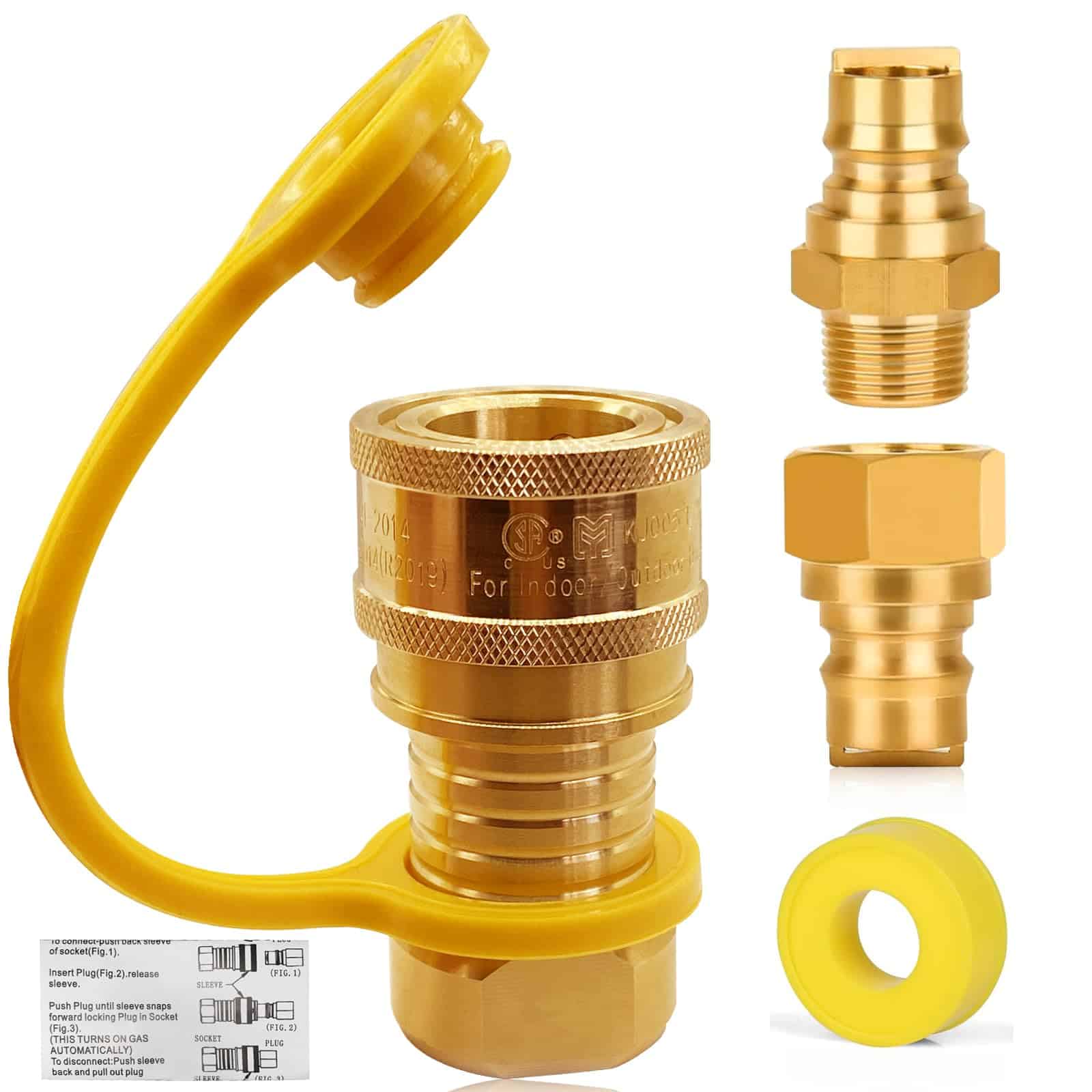 Conectores Rápidos de Propano de 3/4" Sekvira, Conectores