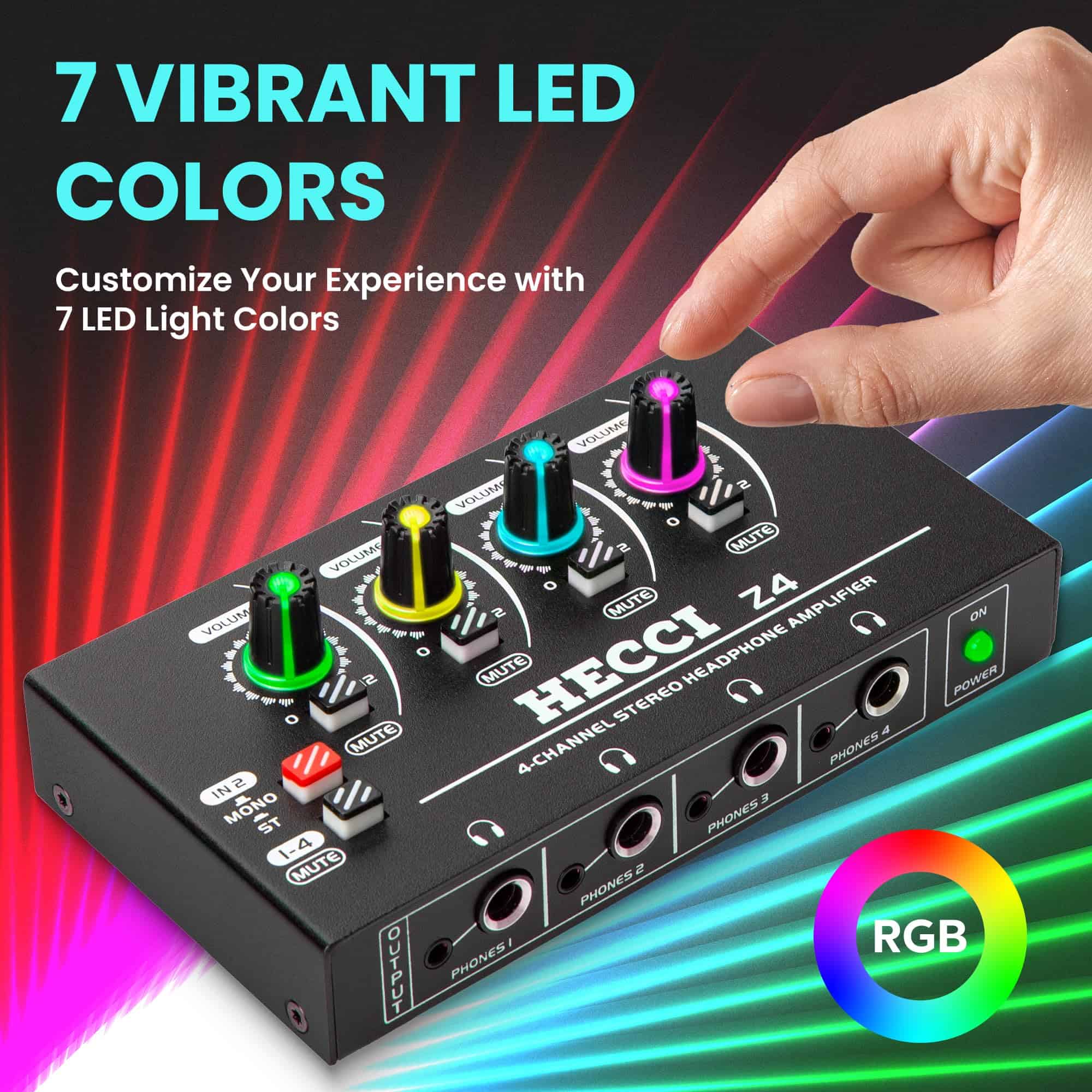 Amplificador de auriculares de 4 canales HECCI Z4 con Jacks - Imagen 6