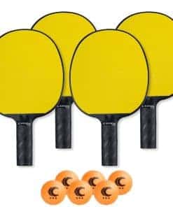 Paletas de Ping Pong irrompibles Cannon Sports -naranjas)