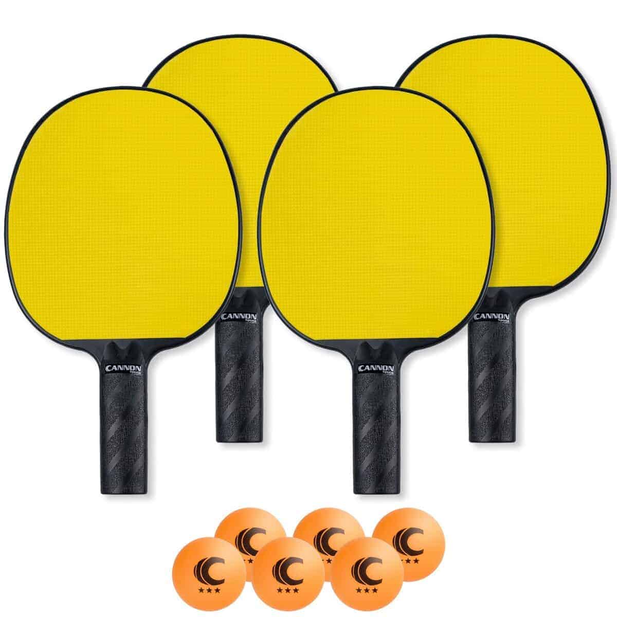 Paletas de Ping Pong irrompibles Cannon Sports -naranjas)