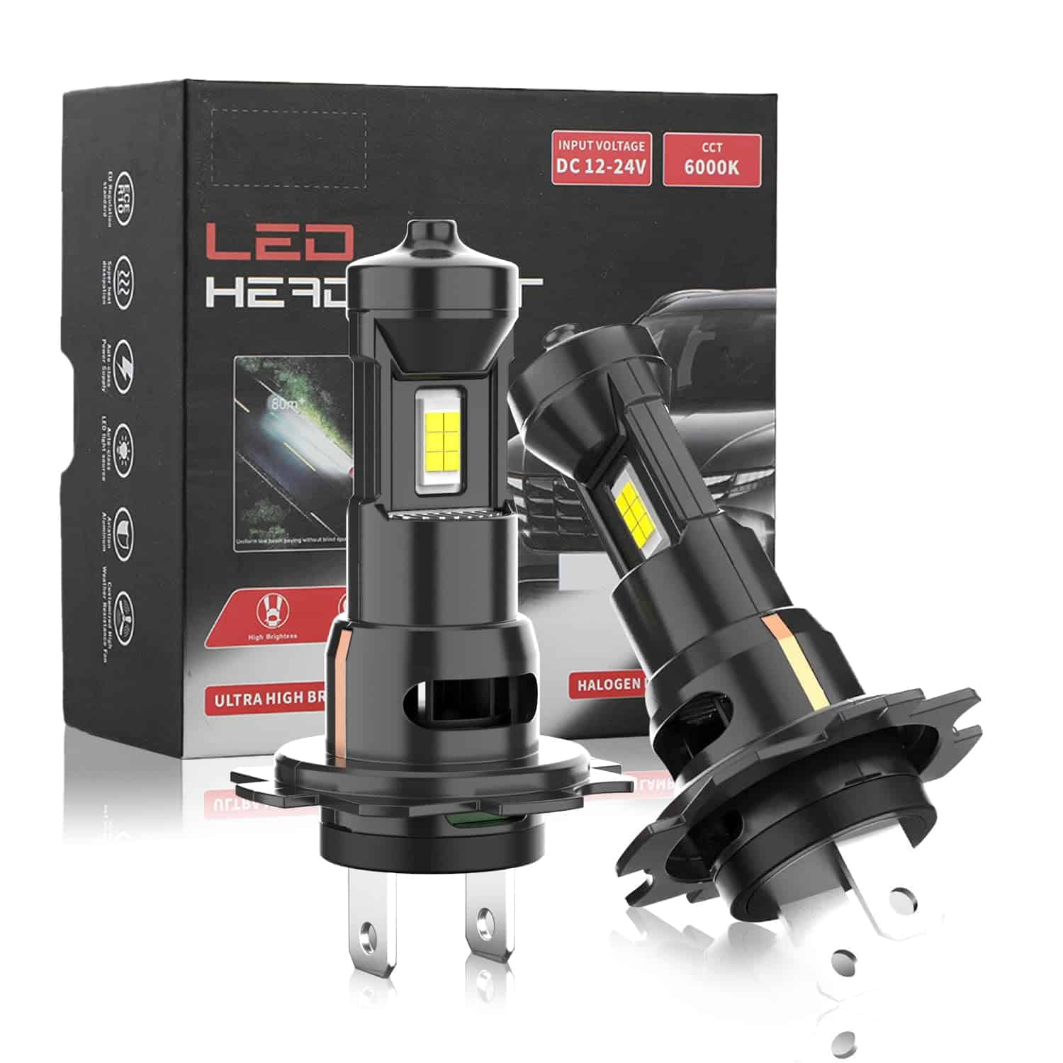 Bombillas de luz antiniebla LCKICOO H7, lámparas de niebla