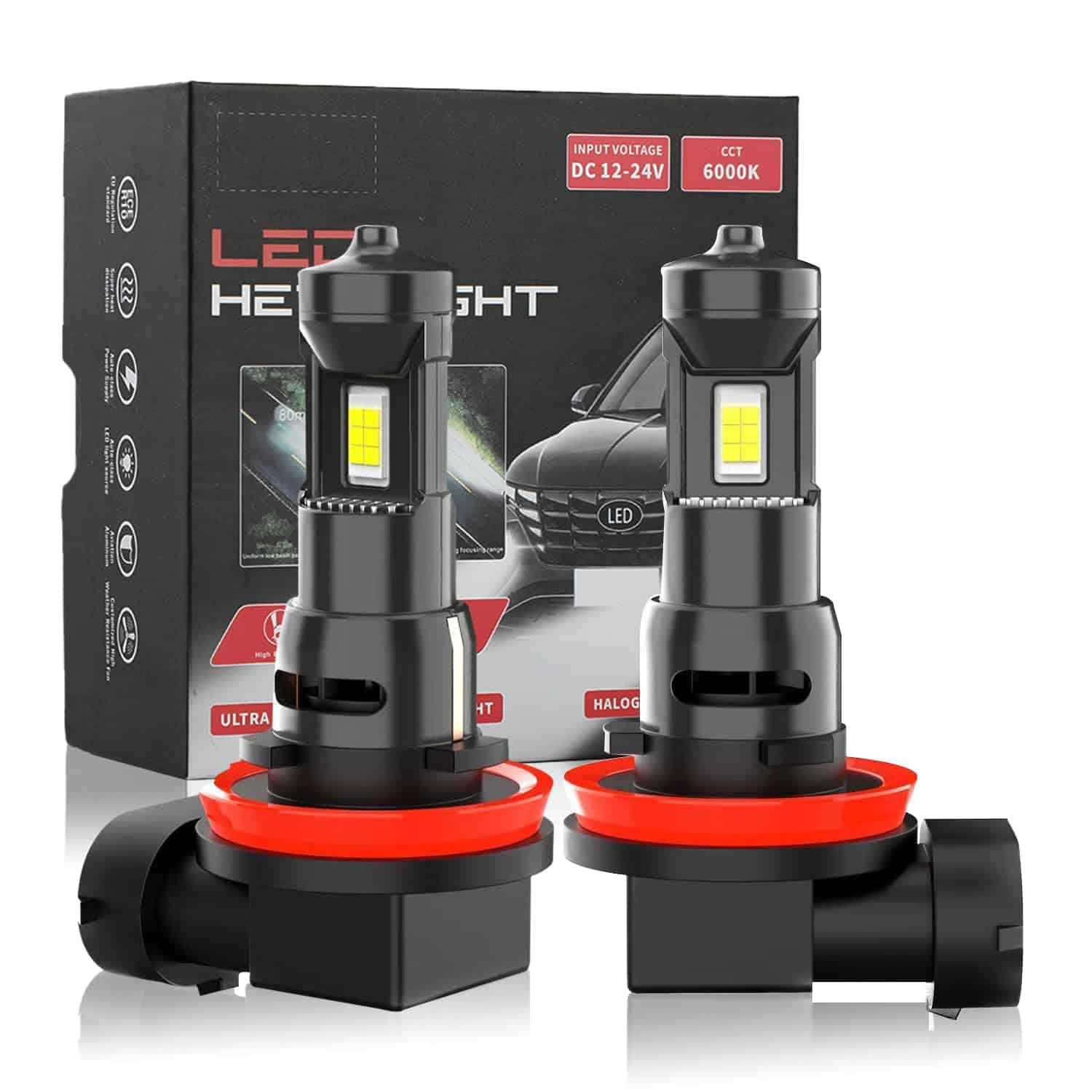 LCKICOO H11/H8/H9 Bombillas de Luz Antiniebla, Súper