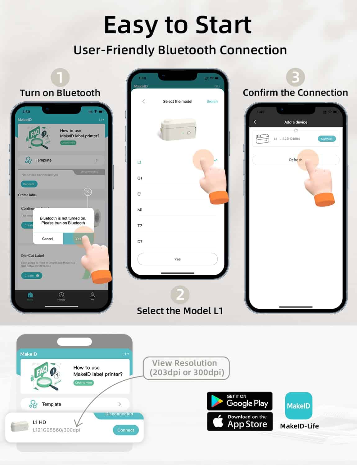 Máquina de etiquetas Makeid L1 con cinta incluye 3 cintas - Imagen 6