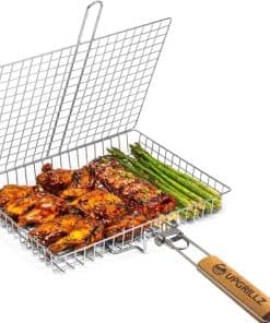 Canasta de parrilla para pescado a la parrilla, cesta de