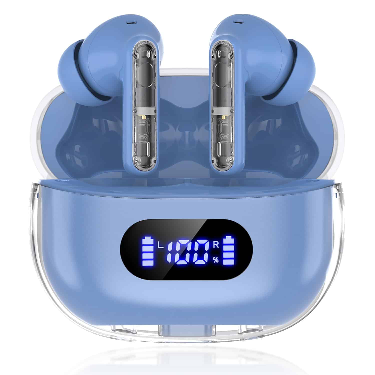 BYDTOOPCBD Auriculares Inalámbricos Azules P1 PRO,
