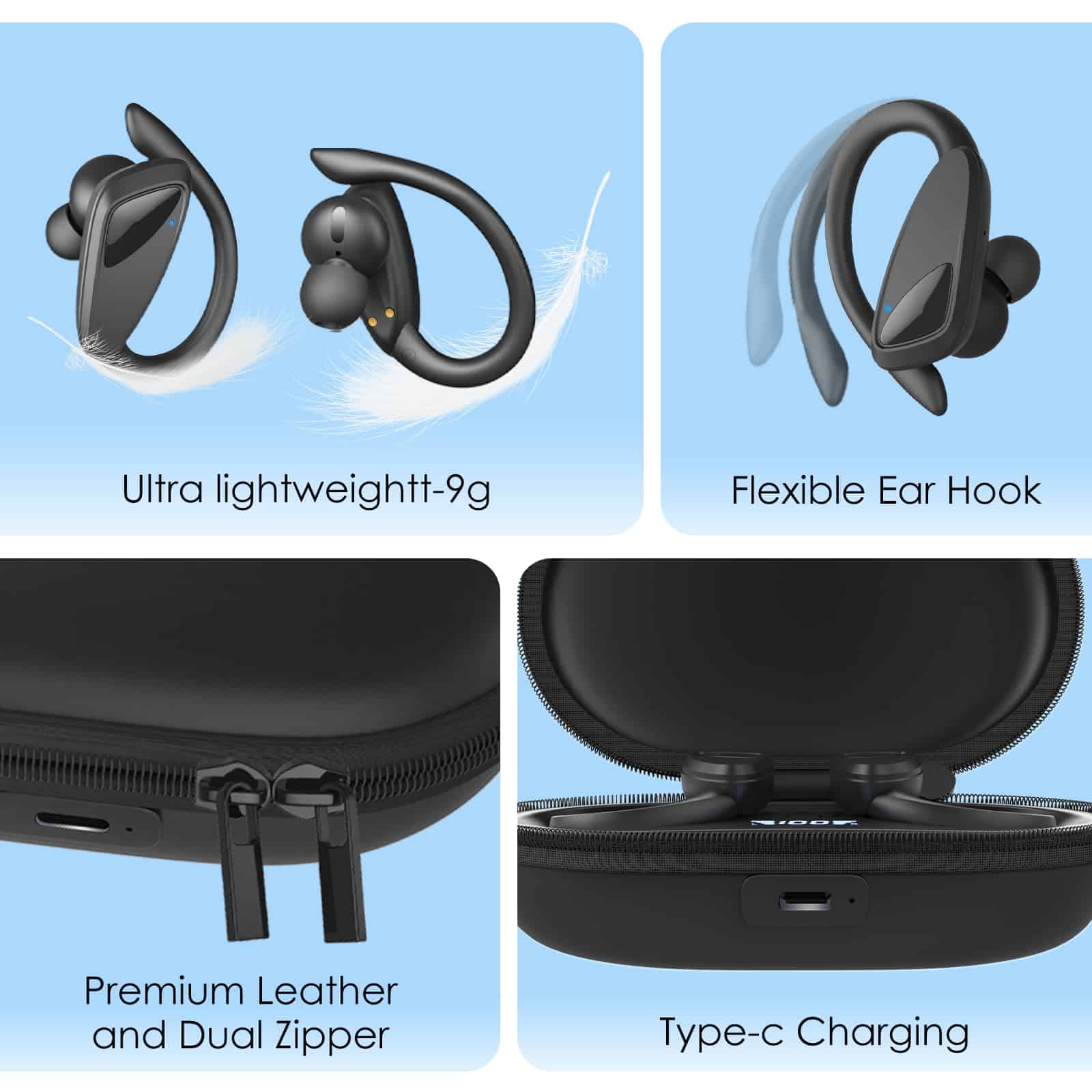 Audífonos Inalámbricos SHINYMOMO Bluetooth 5.3 Deportivos, - Imagen 7