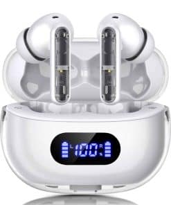 BYDTOOPCBD Auriculares Inalámbricos P1 PRO, -Plata-blanco