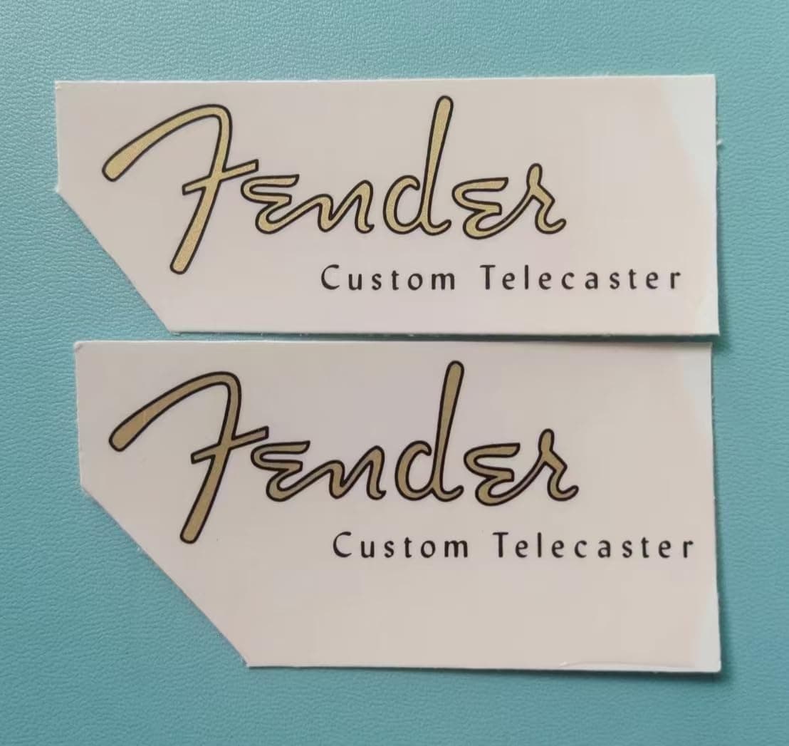 Calcomanías de transferencia de agua con el logo Fender