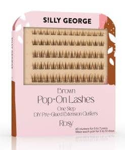 Pestañas Pop-On de Silly George - Racimos -Marrón - Rosado