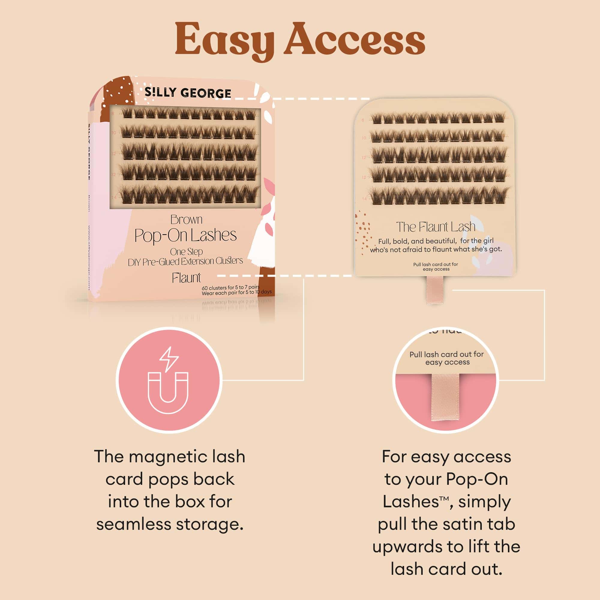 Silly George Pop-On Lashes - Pestañas postizas pre-pegadas - Imagen 10