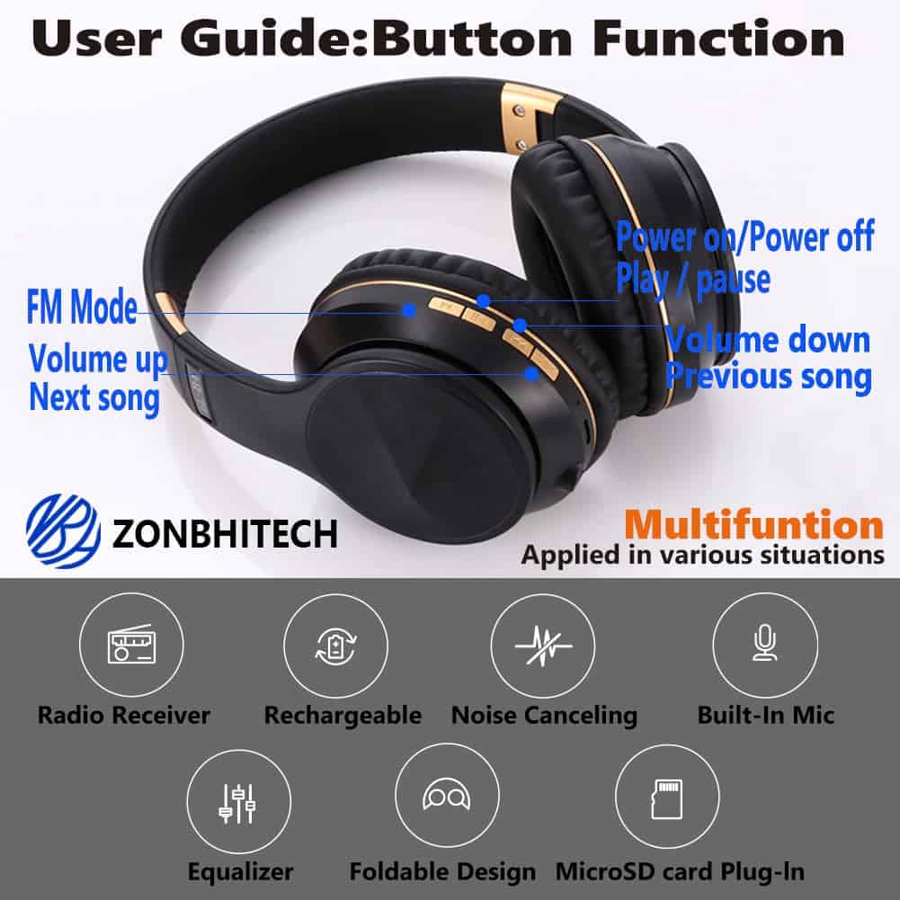 Audífonos inalámbricos para adultos zonbhitech con - Imagen 6