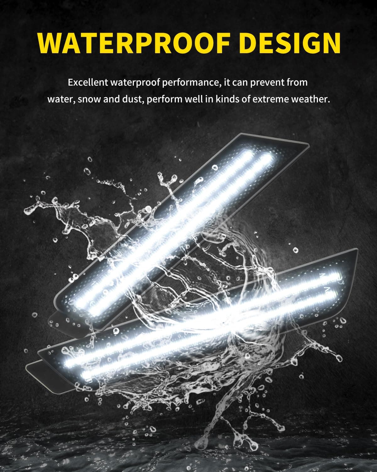 Luz de marcador lateral LED Asgohme con lentes ahumados - Imagen 6