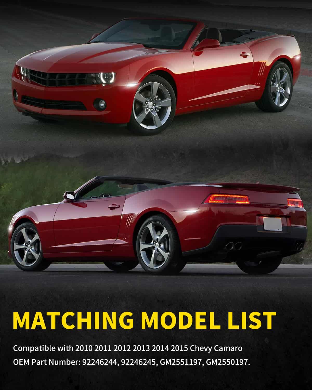 Luz de marcador lateral LED Asgohme con lentes ahumados - Imagen 8