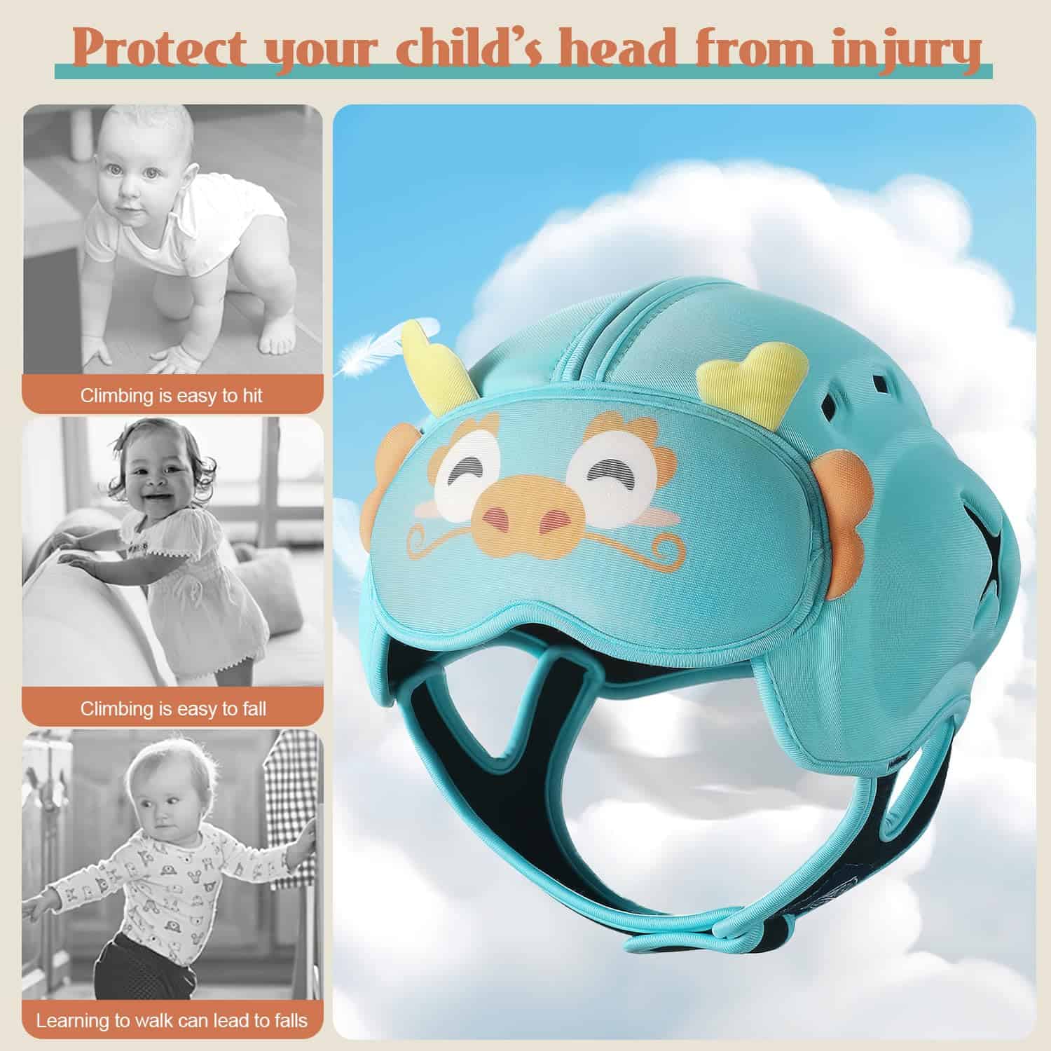 Casco de seguridad MamboBaby para gatear y caminar - - Imagen 3