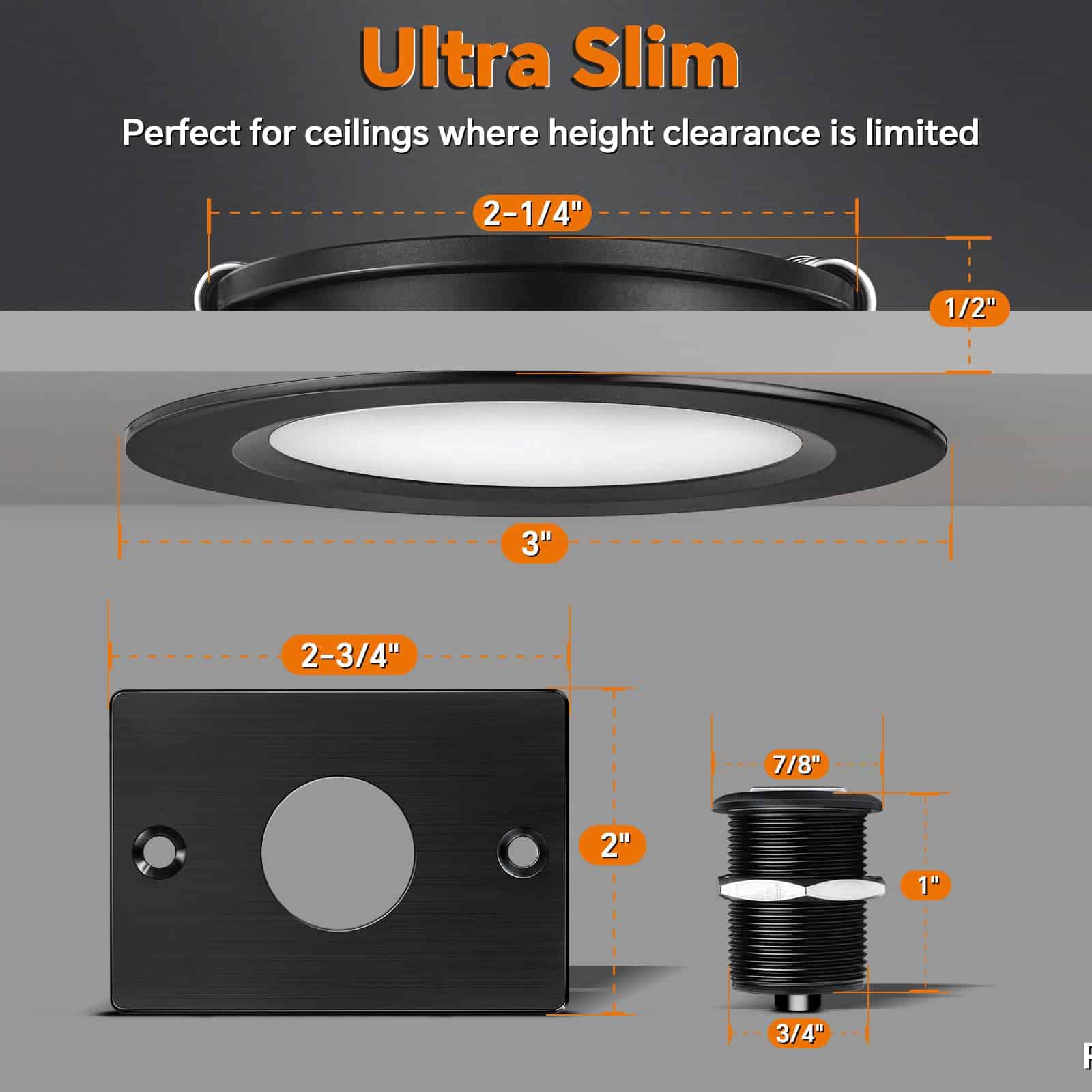 Juego de Luces Empotradas RV 3” Camperxlite, 12V Bi-color - Imagen 8