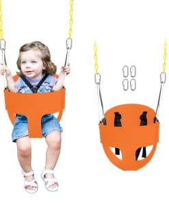 Asiento de columpio con respaldo alto para niños pequeños