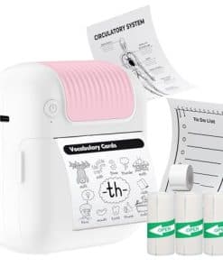 Impresora de etiquetas mini WangMo con 4 -Rosa