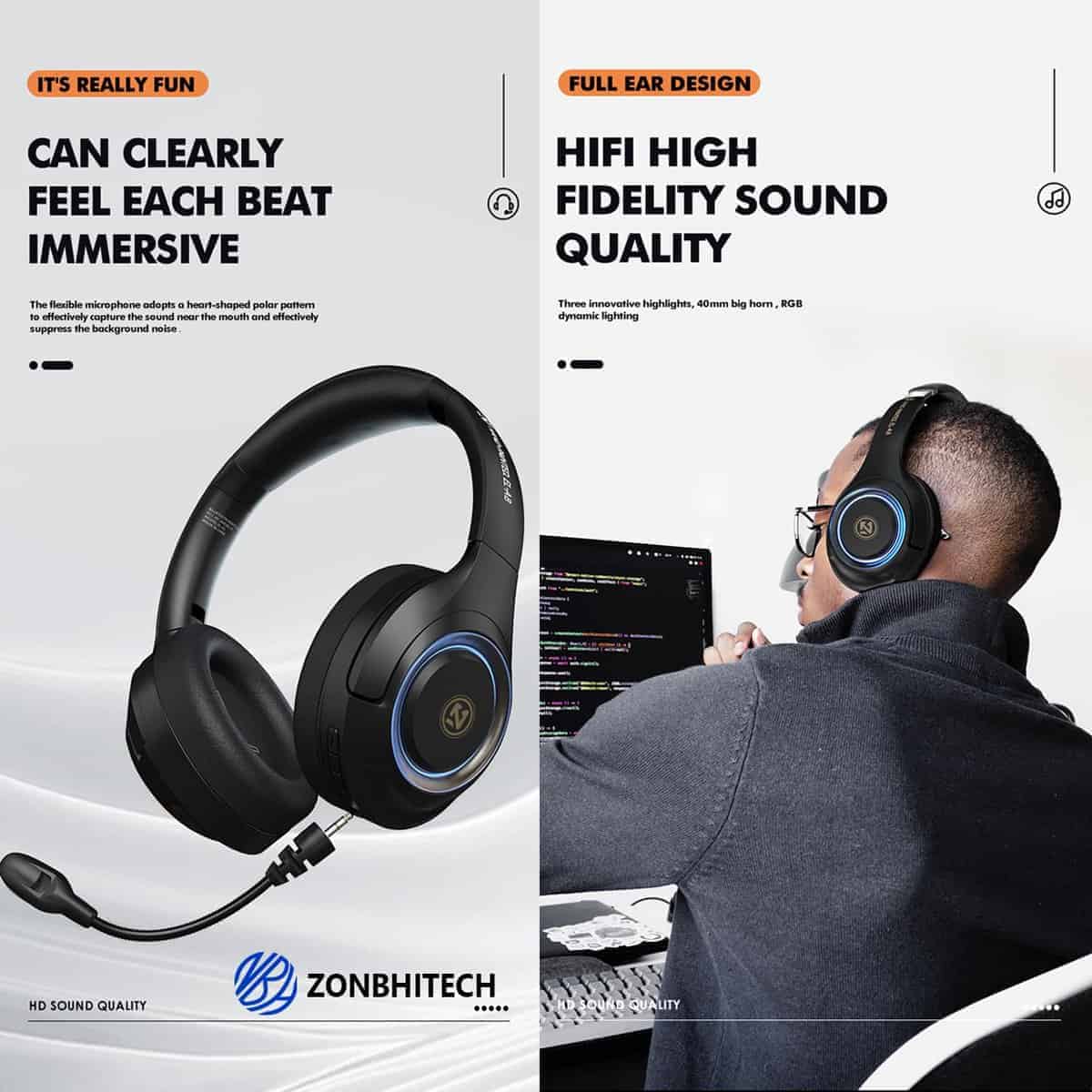 Audífonos con cancelación de ruido para adultos, audífonos - Imagen 4