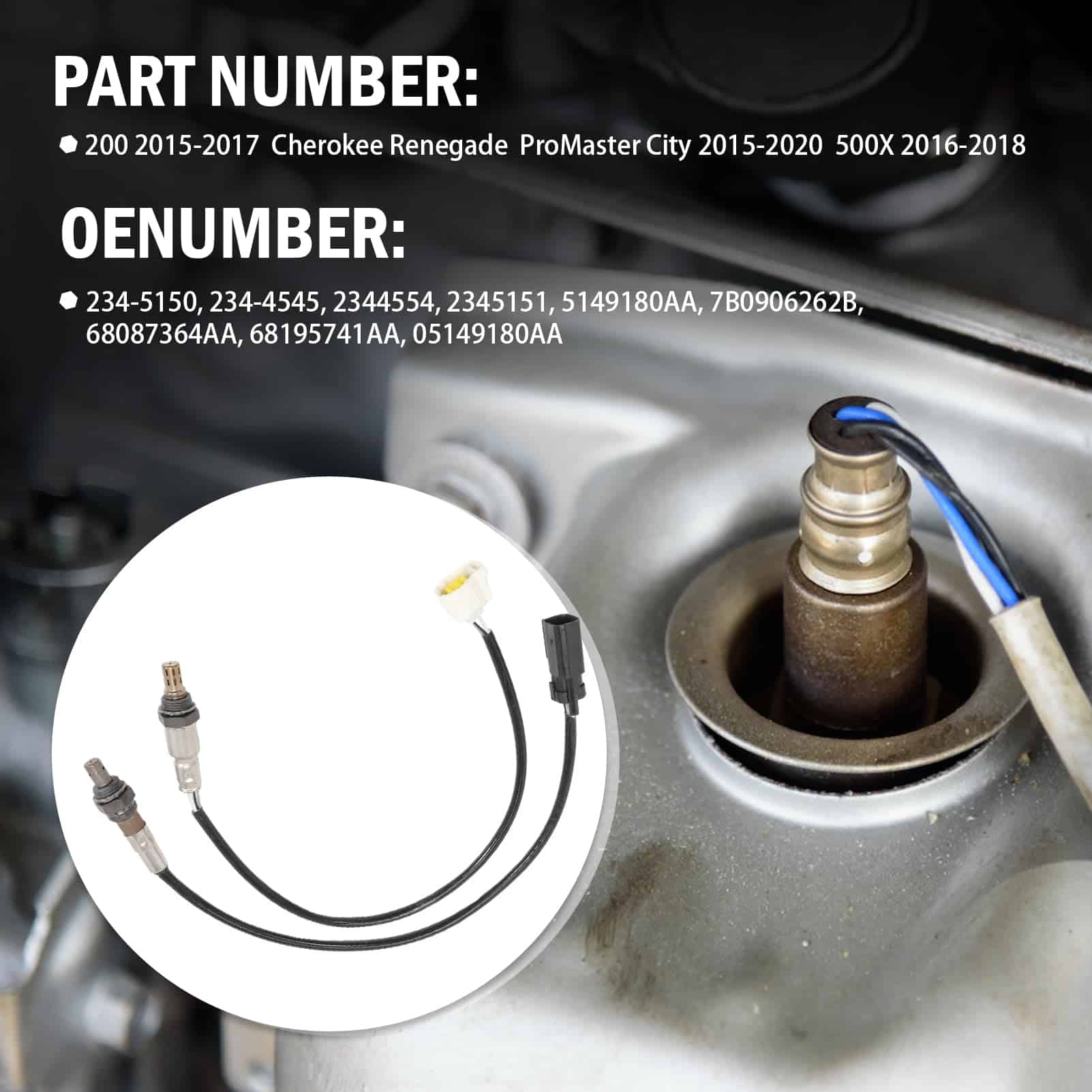 Sensor de oxígeno Upstream y Downstream Compatible con 200 - Imagen 3