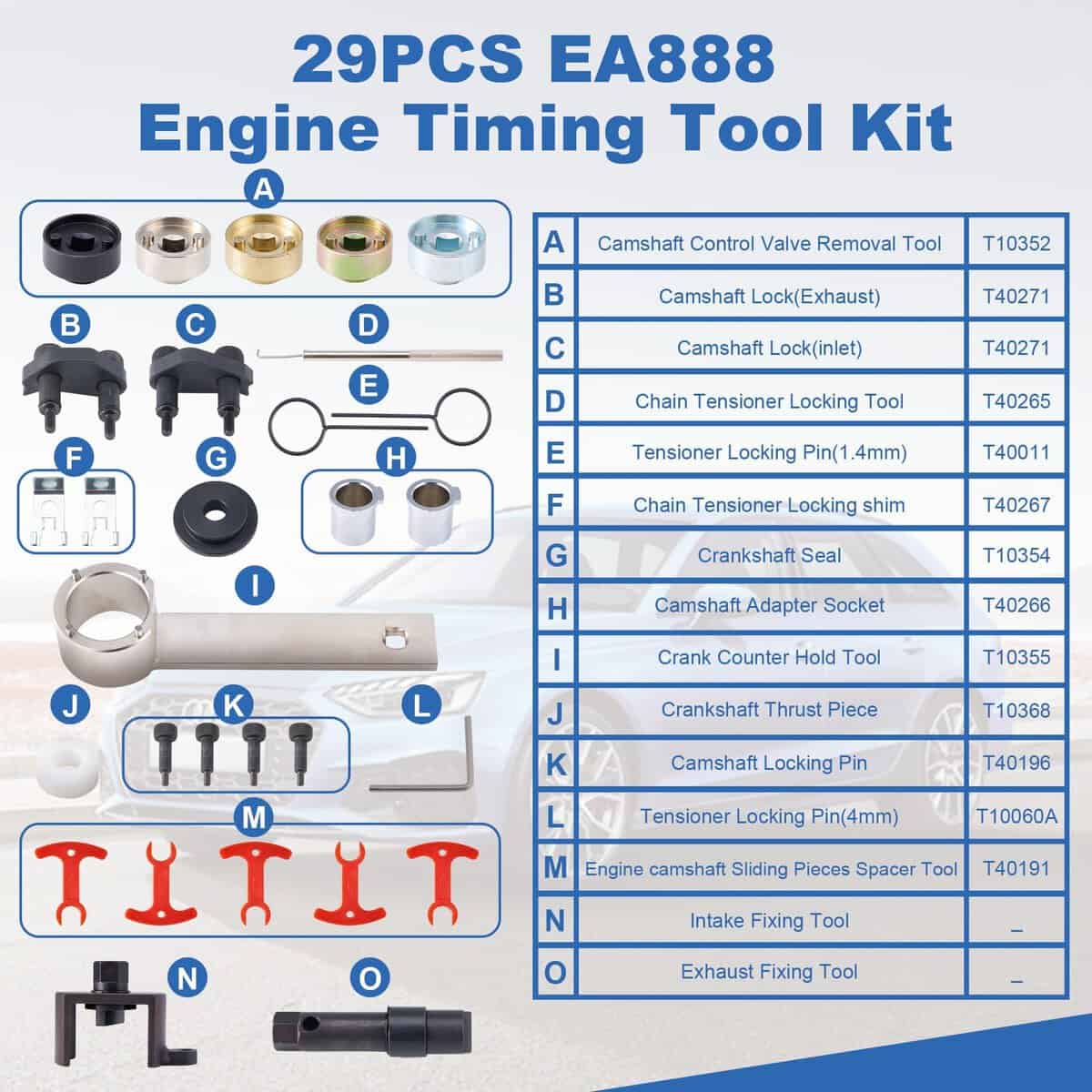 Kit de herramientas de sincronización del motor EA888 1.8L - Imagen 4