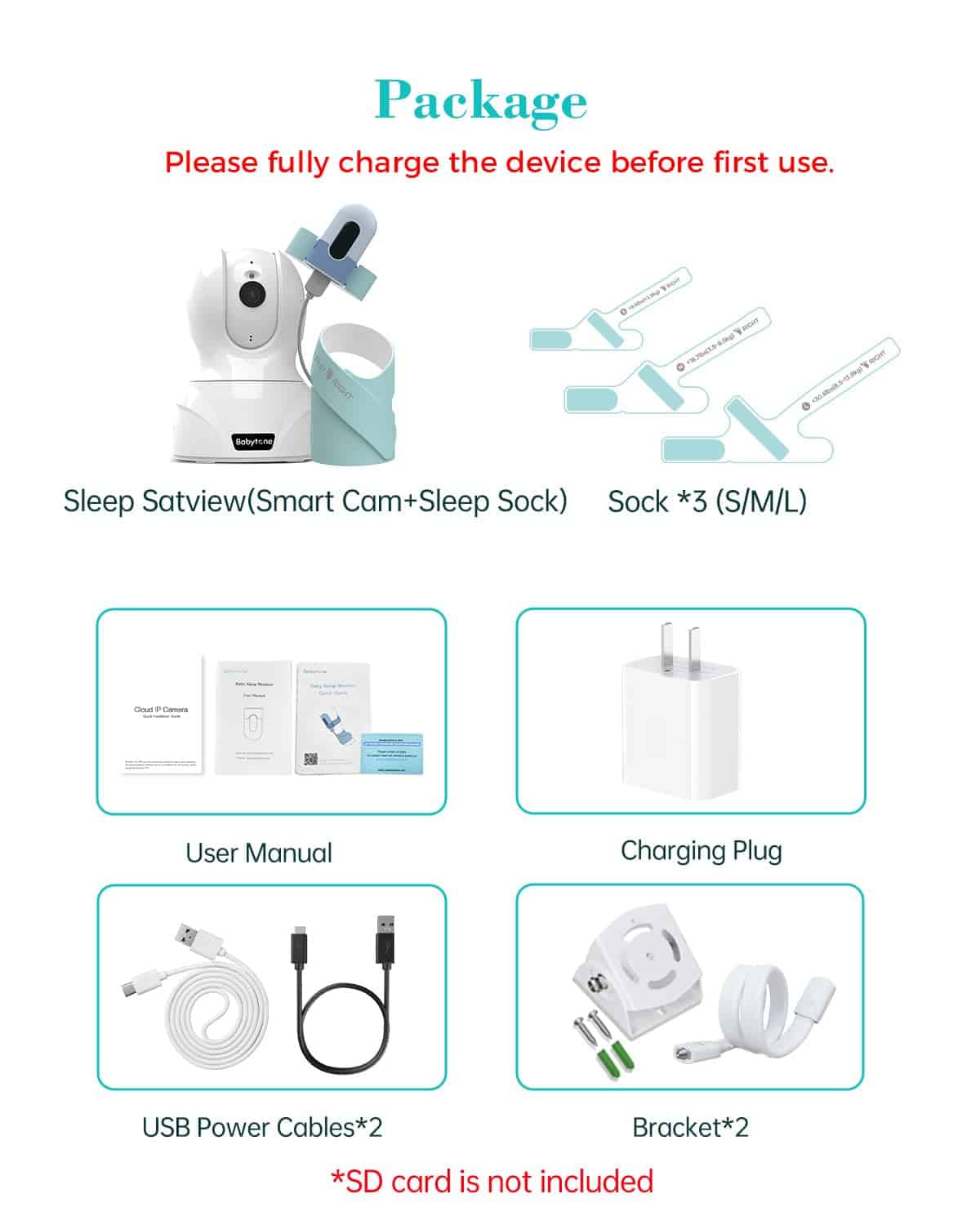 Monitor de bebé Babytone - Calcetín de sueño inteligente y - Imagen 10