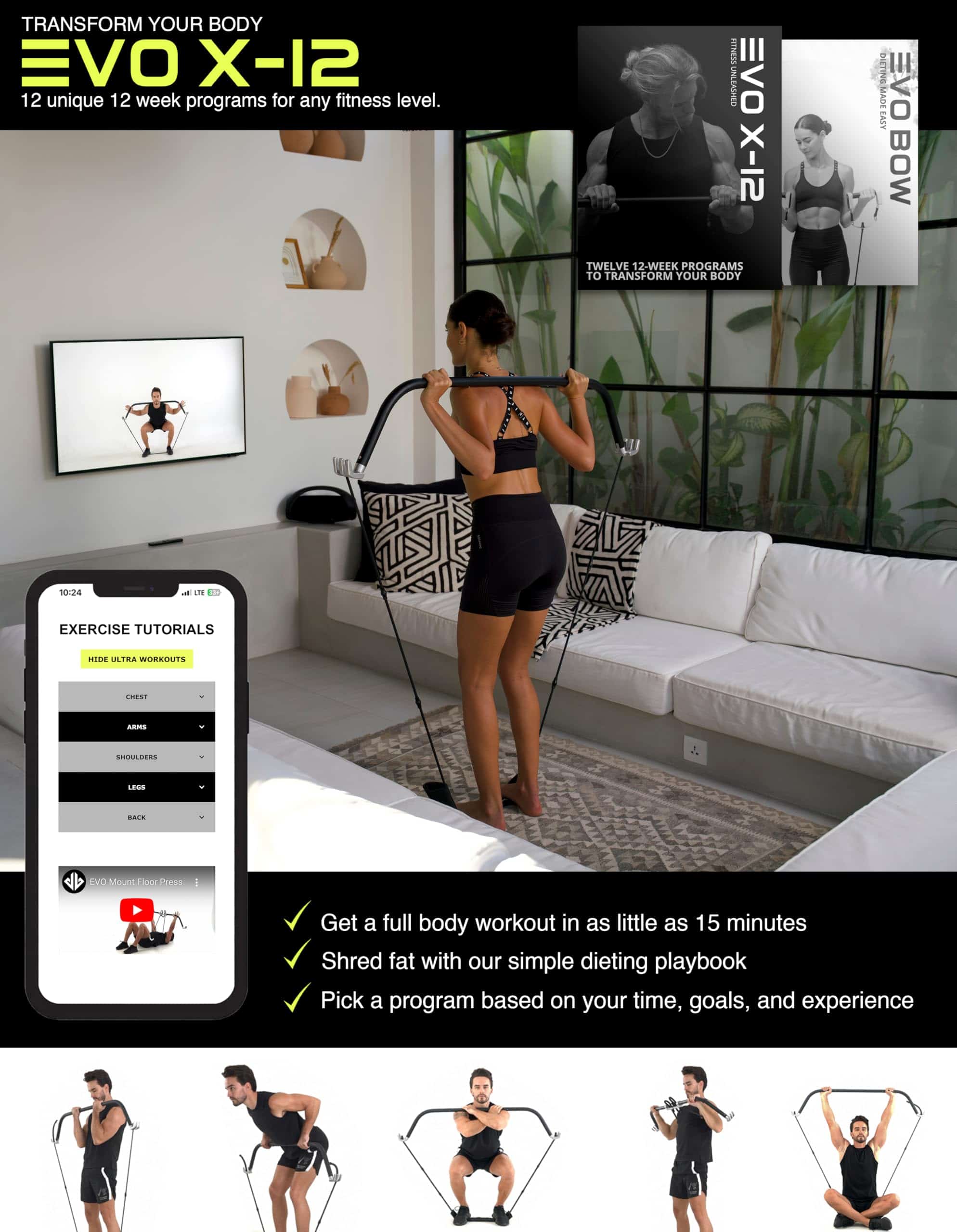EVO Bow - Sistema de Gimnasio en Casa Portátil Todo en Uno - Imagen 7