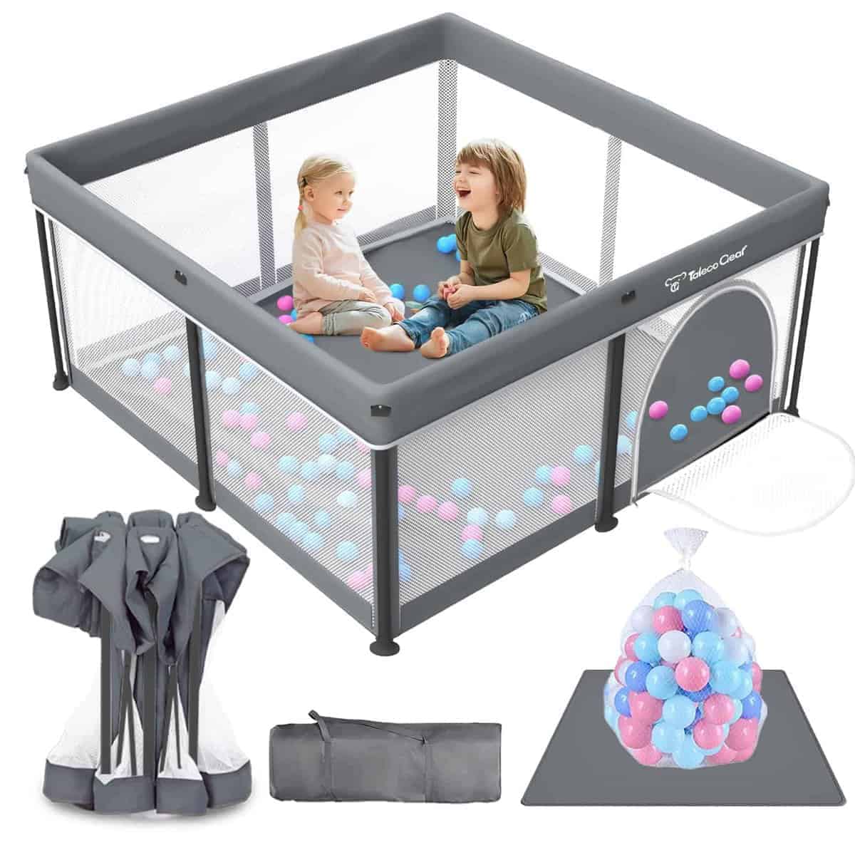 Corralito Plegable para Bebés Taleco Gear con Tapete,