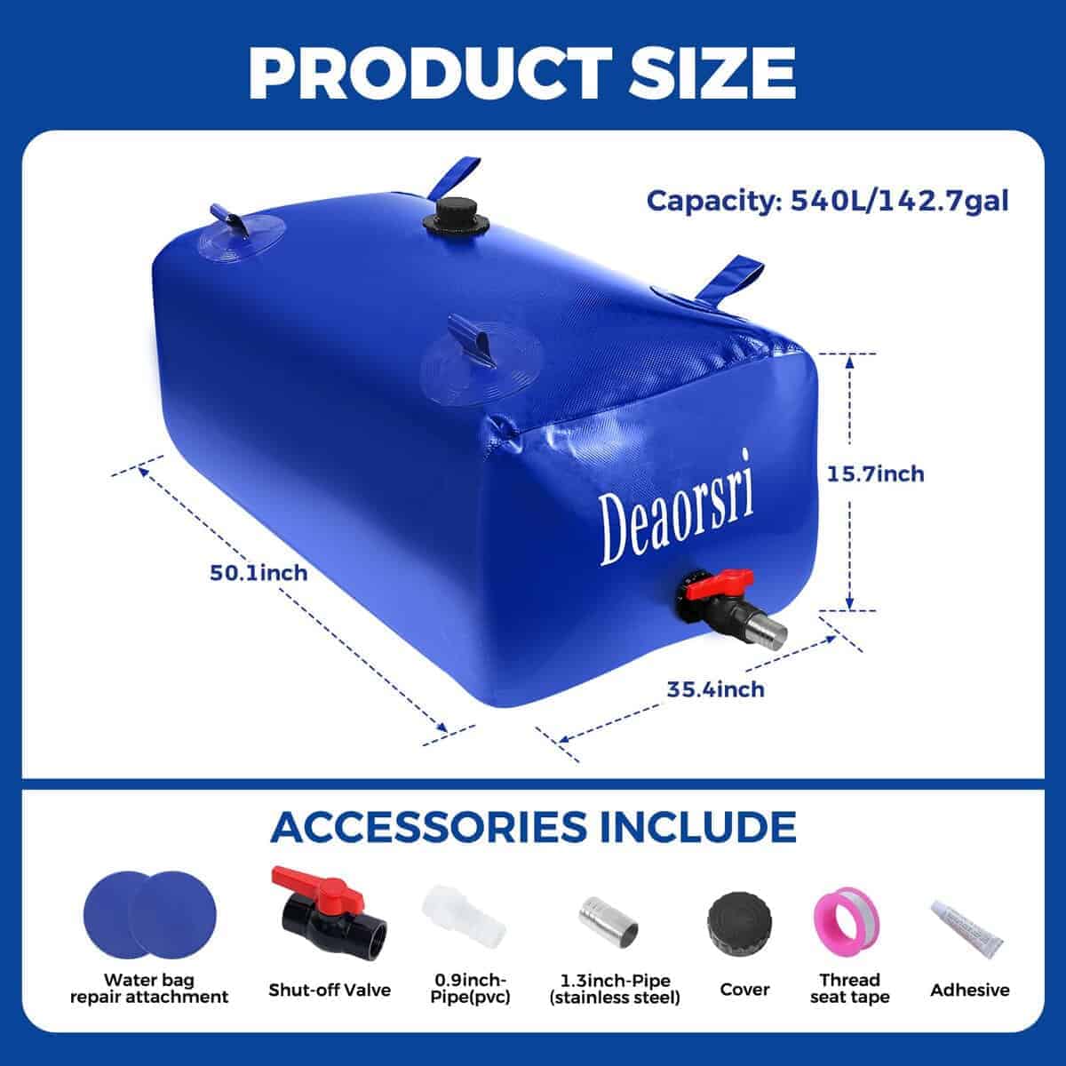 Tanque de Almacenamiento de Agua con Diseño Grueso, Bolsa - Imagen 3