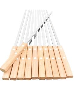 Brochetas de Barbacoa Planas de 22 Pulgadas de Largo,