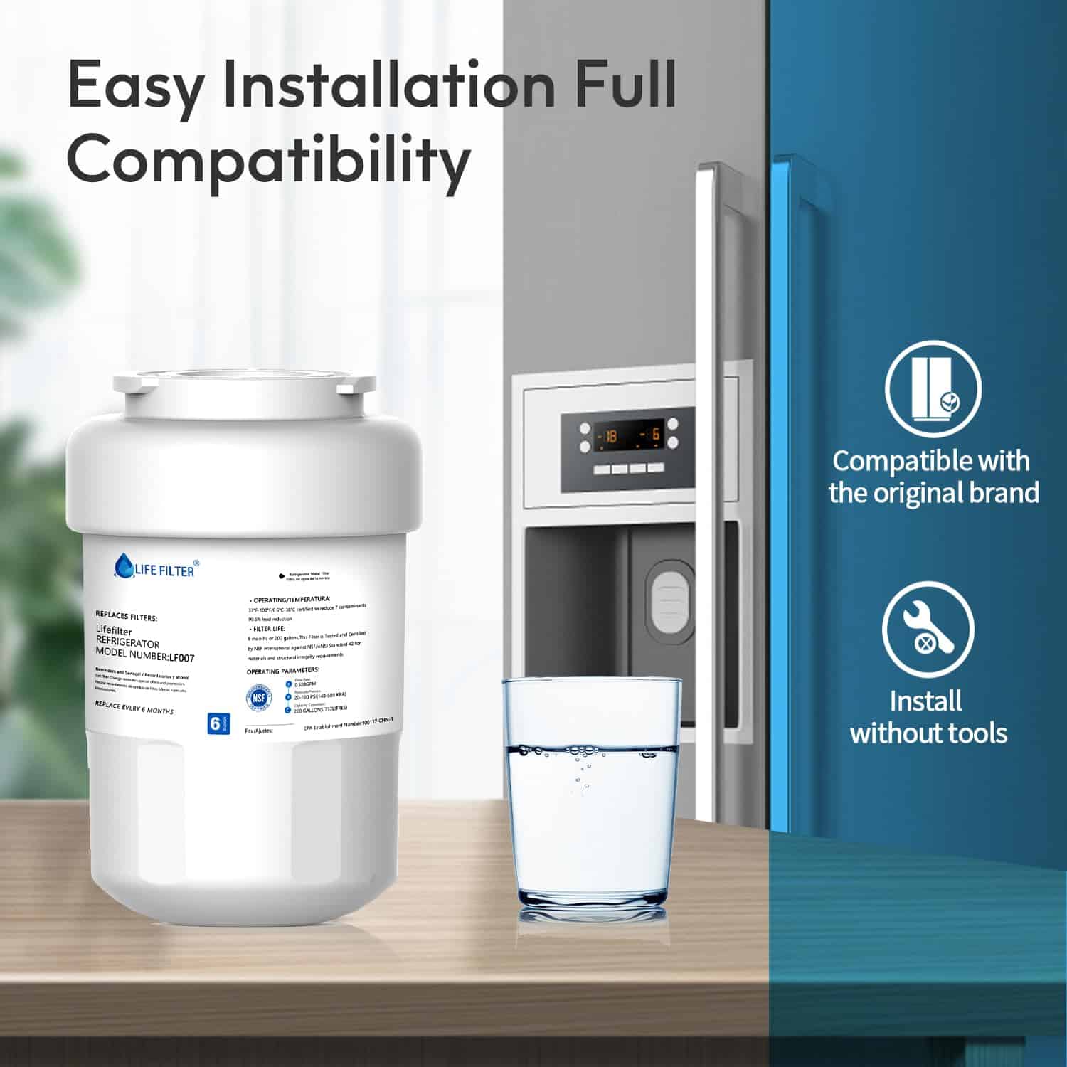 Filtro de agua de reemplazo Lifefilter para refrigerador - Imagen 7