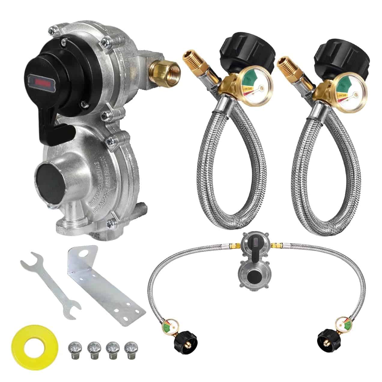 Regulador de propano de RV de 2 tanques, regulador de