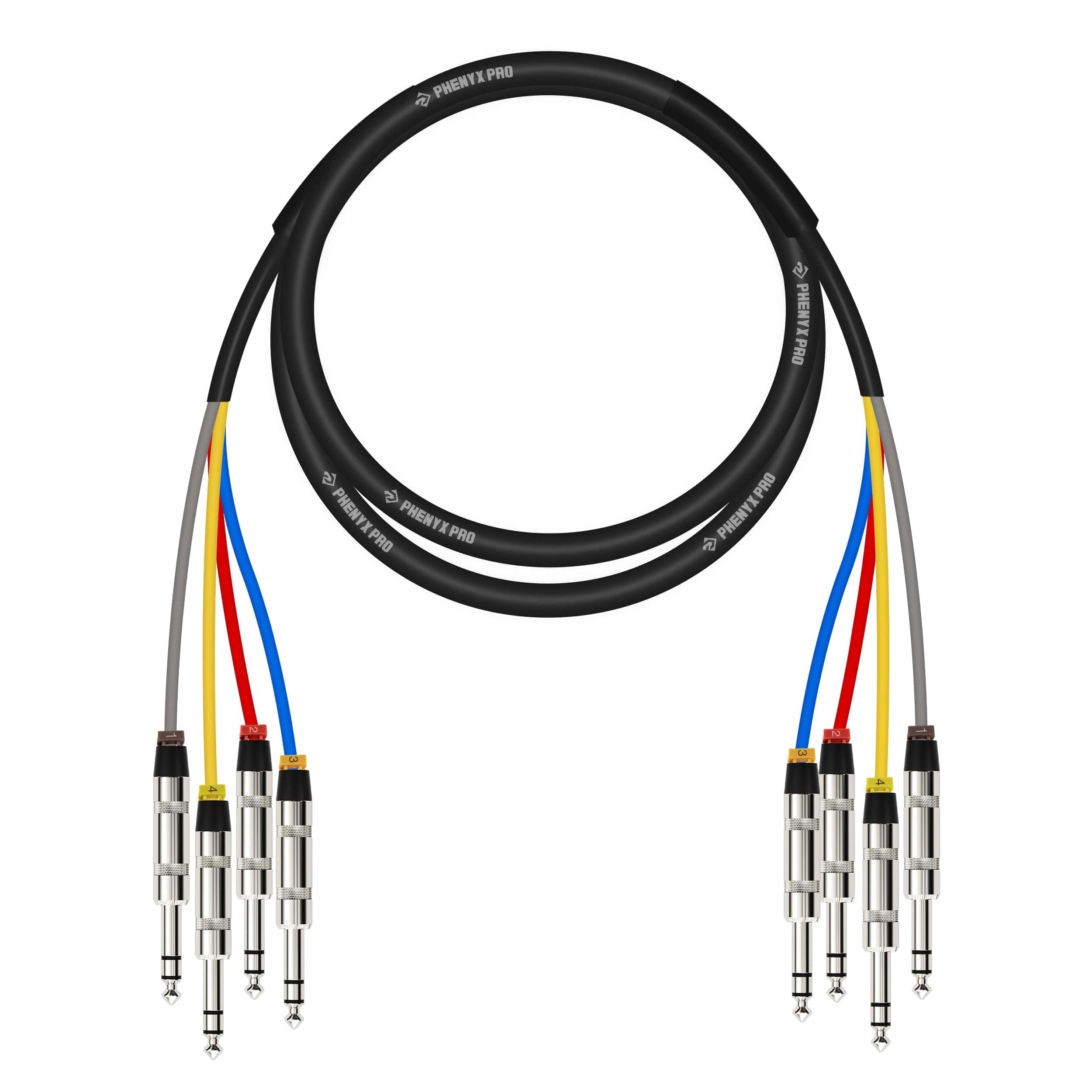 Cable TRS de 4 Canales Phenyx Pro, 6 pies Serpiente, Cable
