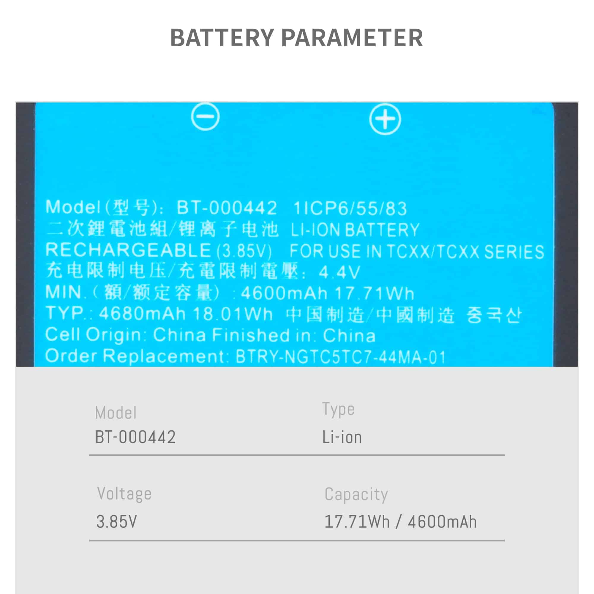 Batería DFTIM BT-000442 para Zebra Symbol TC5301 TC78 TC53 - Imagen 5