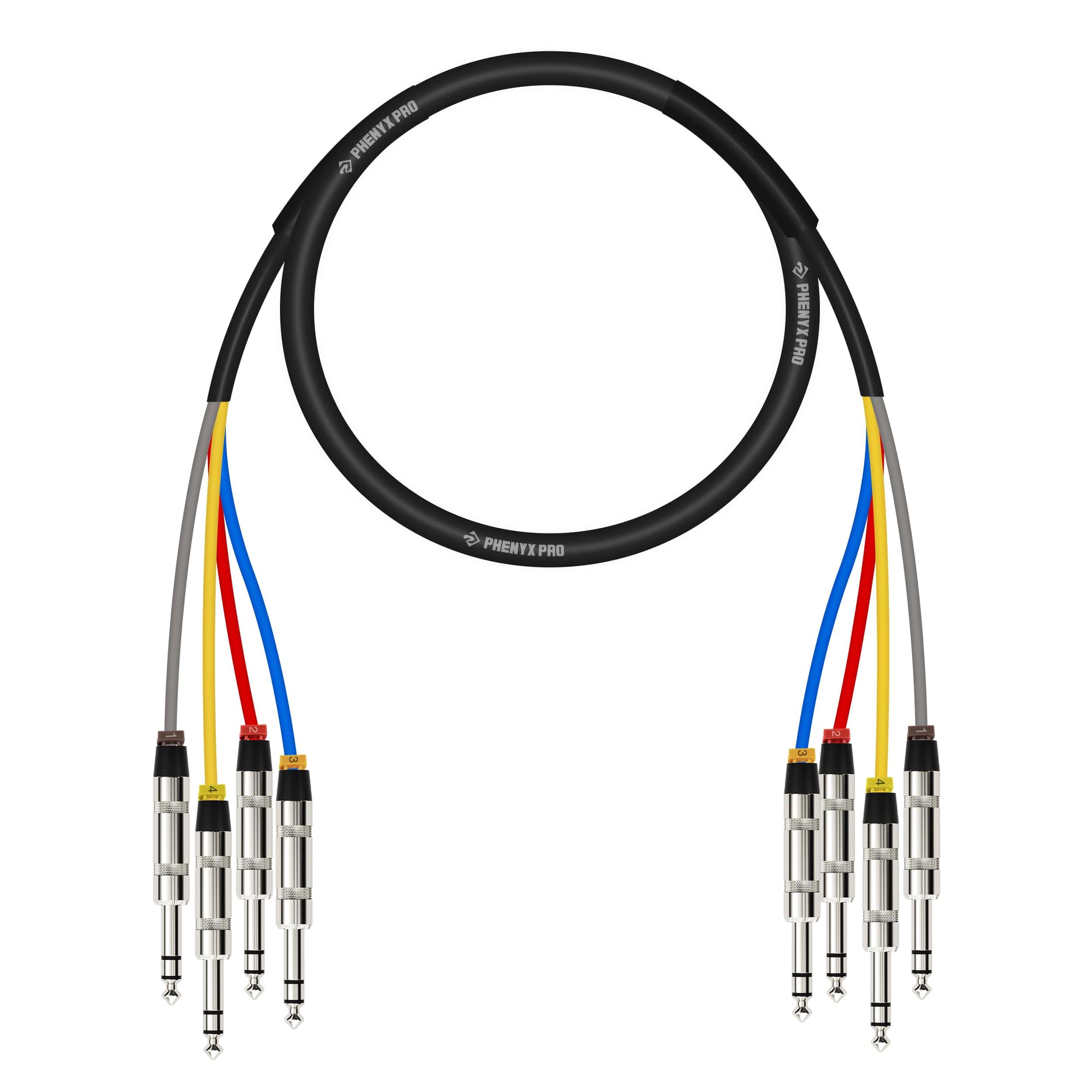Cable TRS de 4 Canales Phenyx Pro, 3 Ft, Cable en