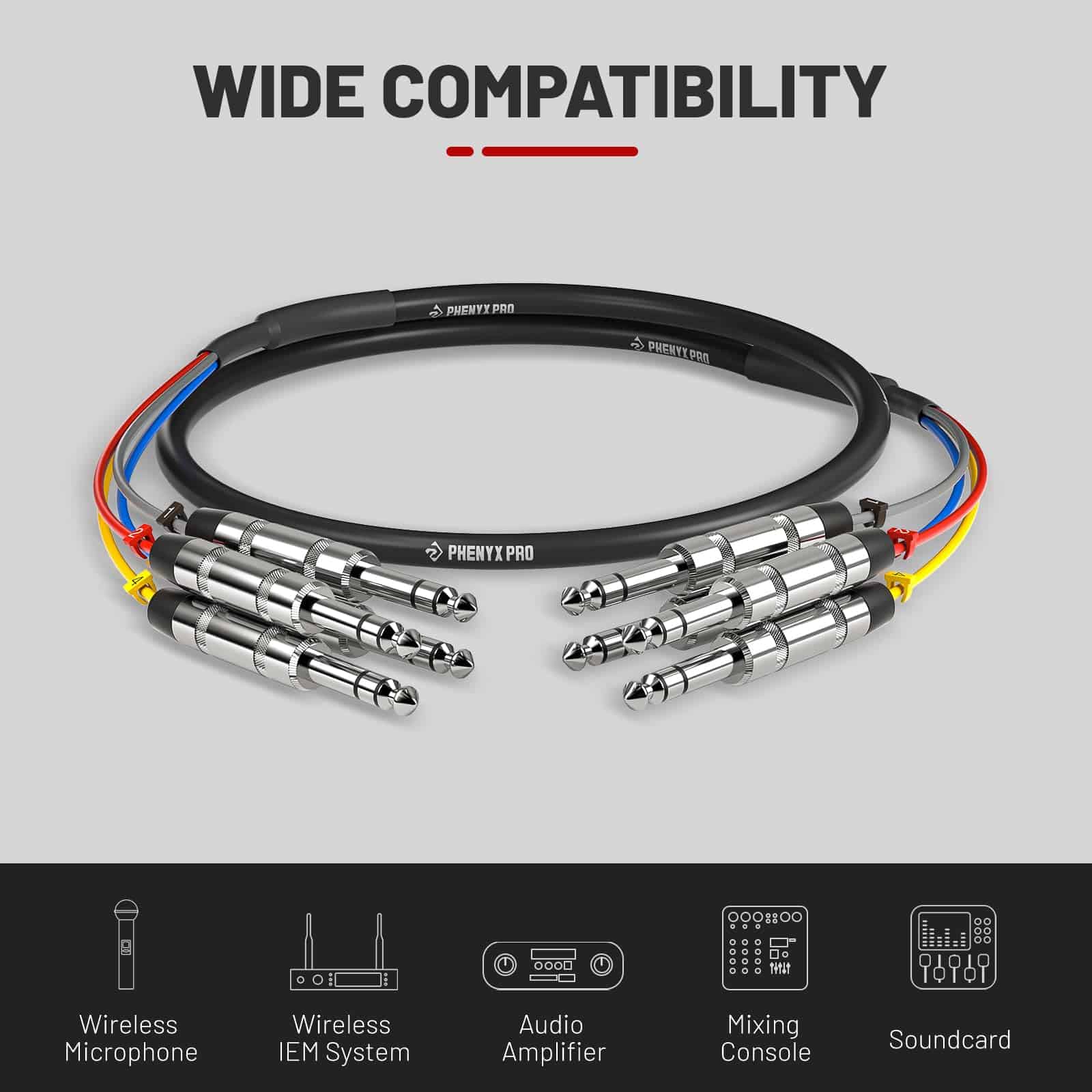 Cable TRS de 4 Canales Phenyx Pro, 3 Ft, Cable en - Imagen 7