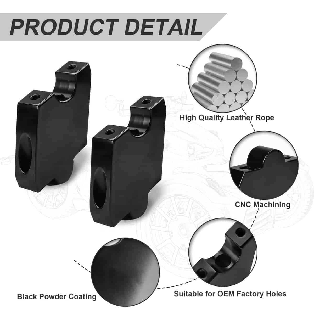 Elevador de Manillar de Aluminio para Can-AM Ryker 600/900 - Imagen 4