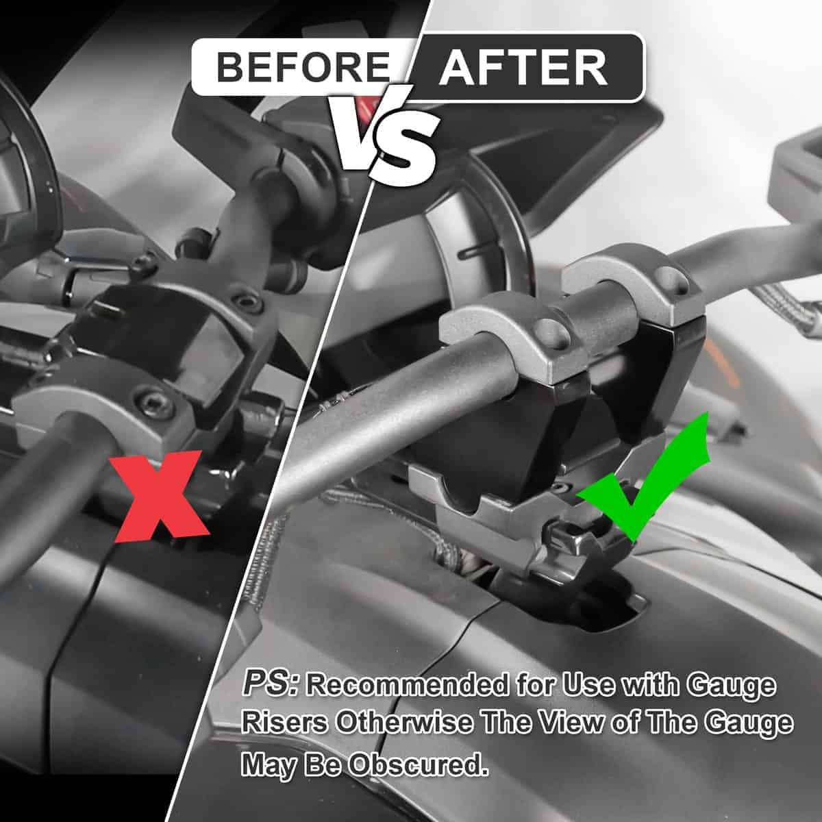 Elevador de Manillar de Aluminio para Can-AM Ryker 600/900 - Imagen 6