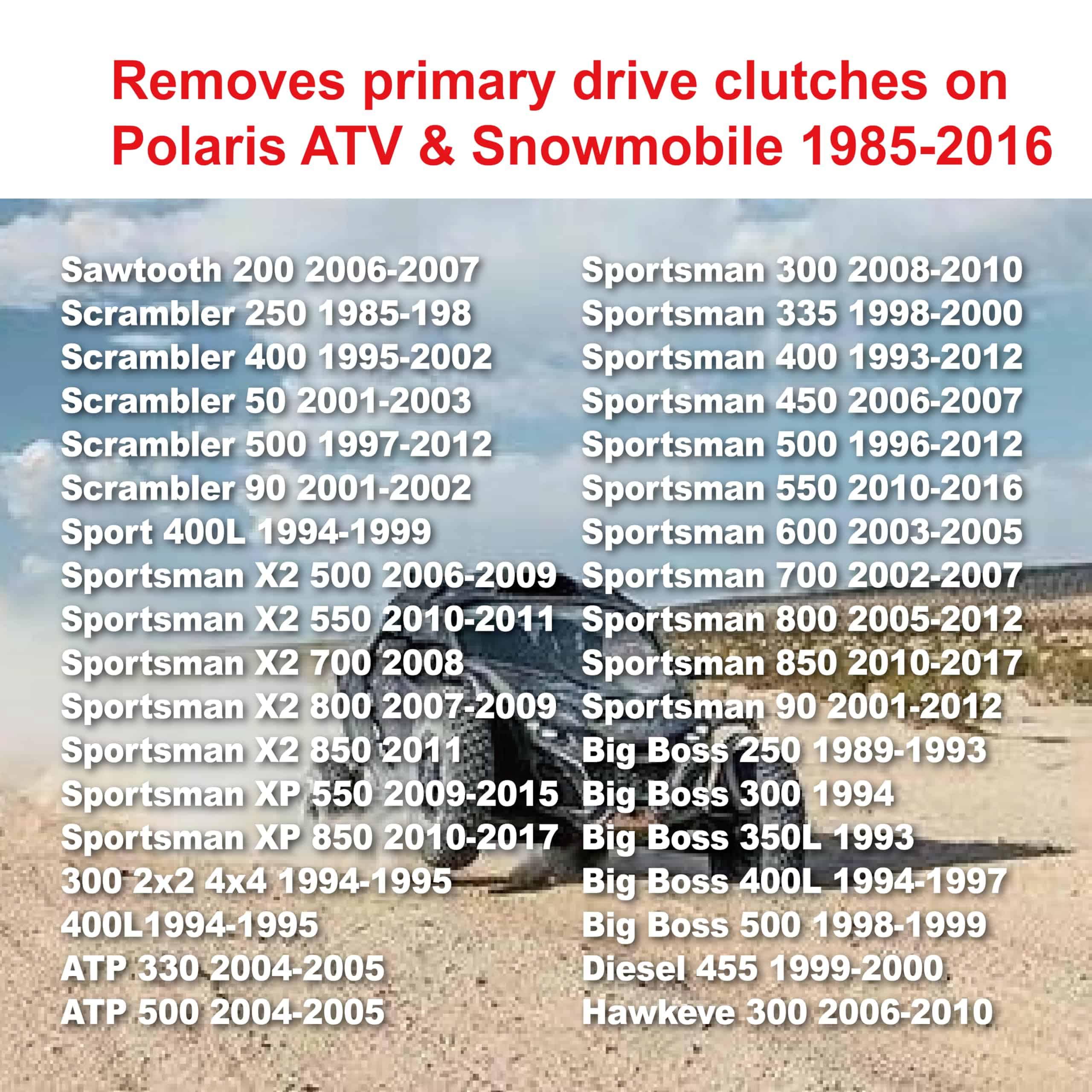 Extractor de Embrague Primario y Secundario para Polaris - Imagen 9