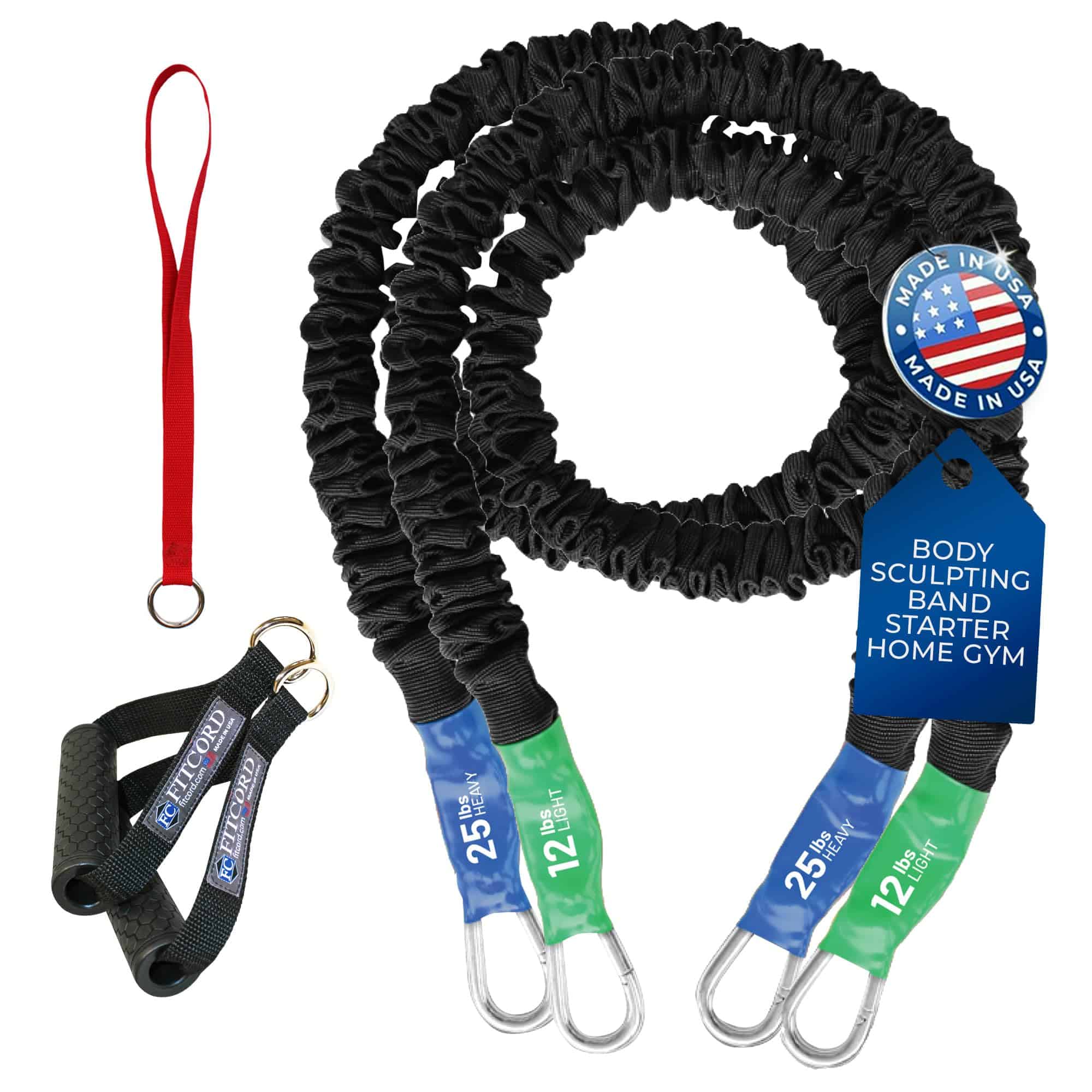 American Made Body Sculpting Bands Home Gym Starter Set -