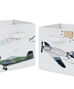 Sweet Jojo Designs Vintage Airplane Boy Collapsible Fabric