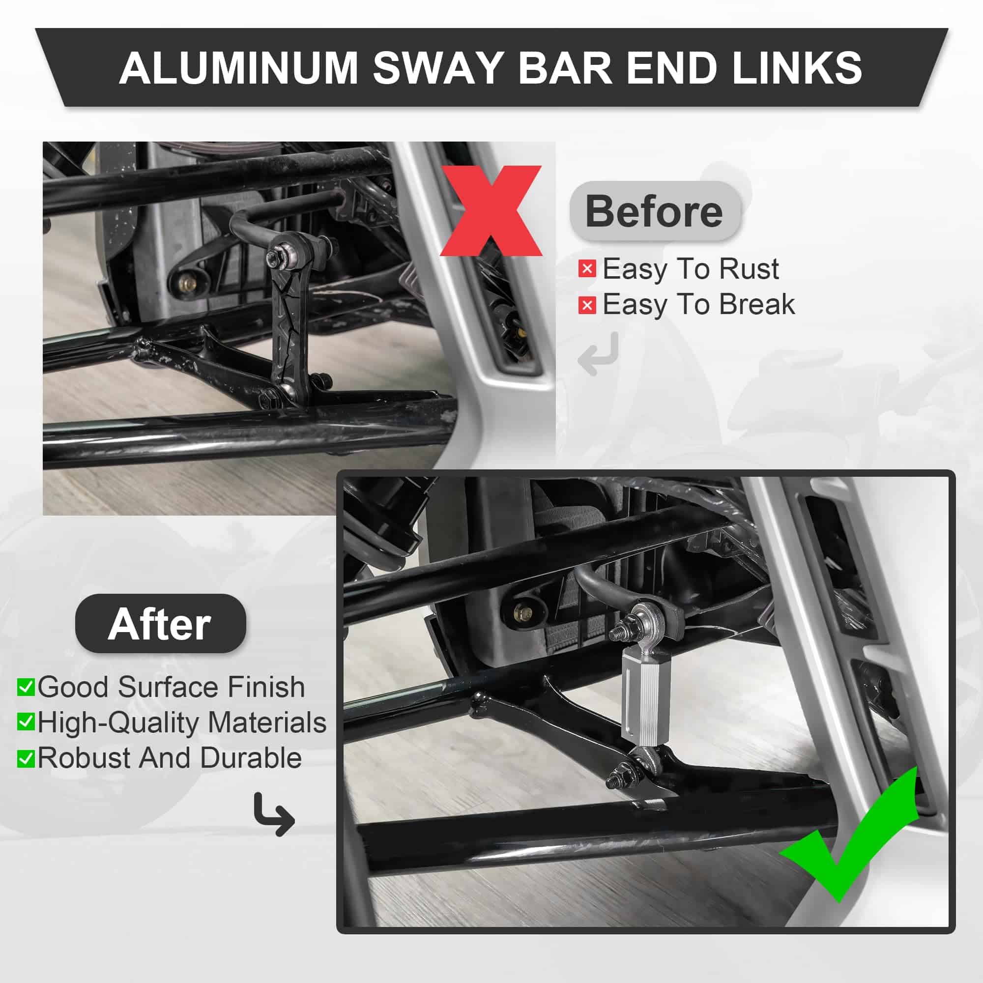 Extremos De Barra Estabilizadora de Aluminio Billet para - Imagen 4