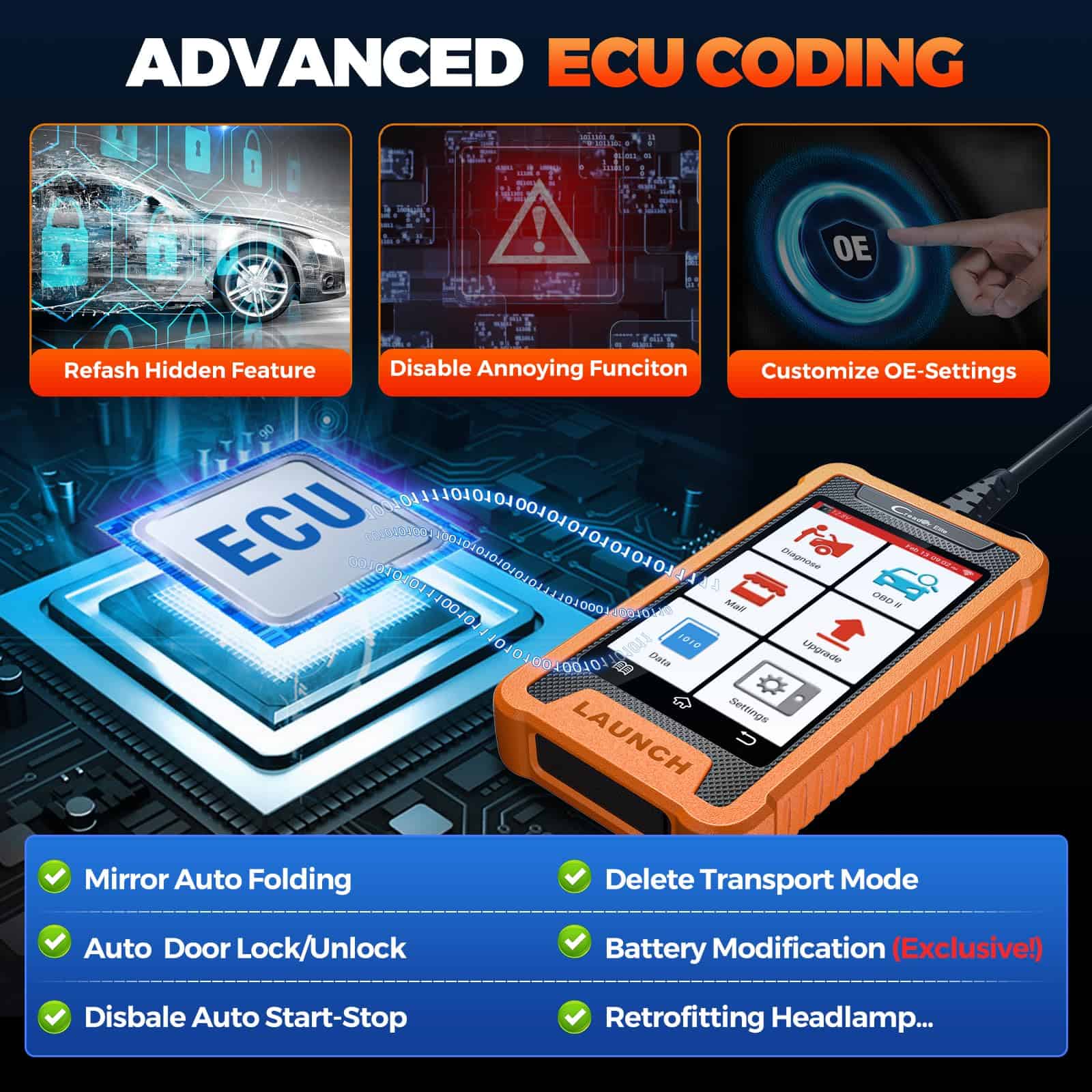 LAUNCH Creader Elite Para BMW OBD2 Escáner, 2025 - Imagen 5