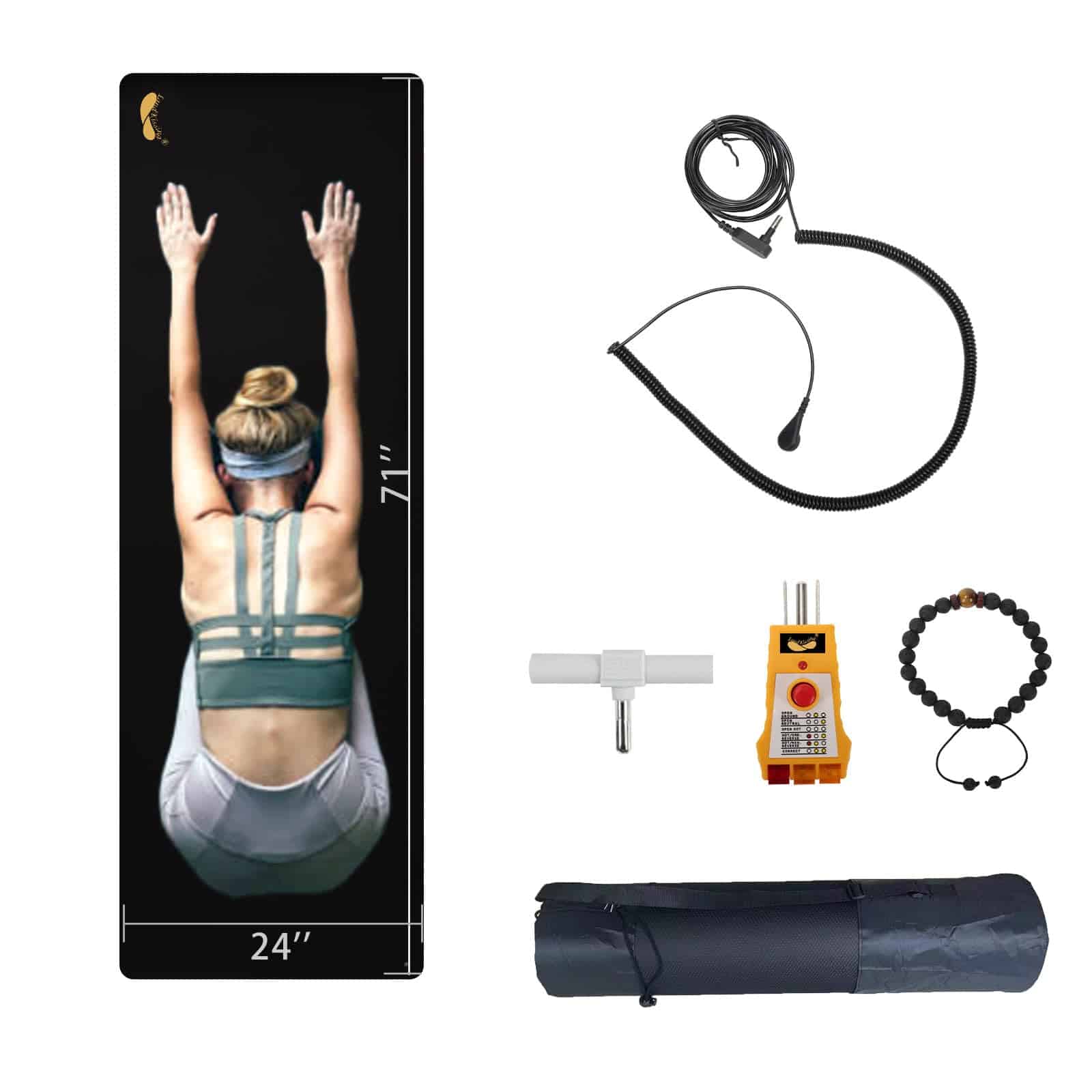 Tapete de Yoga de Conexión a Tierra -Negro