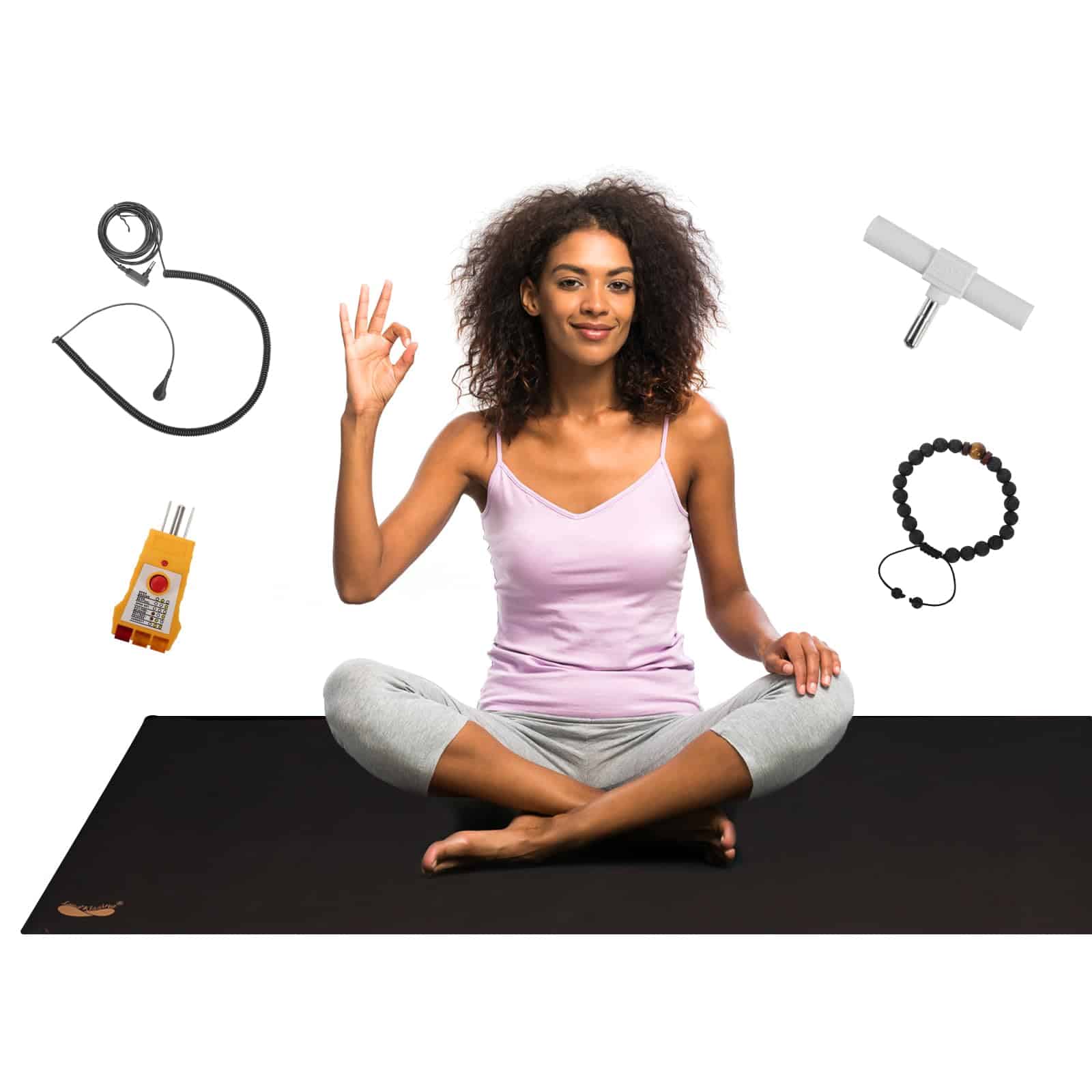 Tapete de Yoga de Conexión a Tierra -Negro - Imagen 7