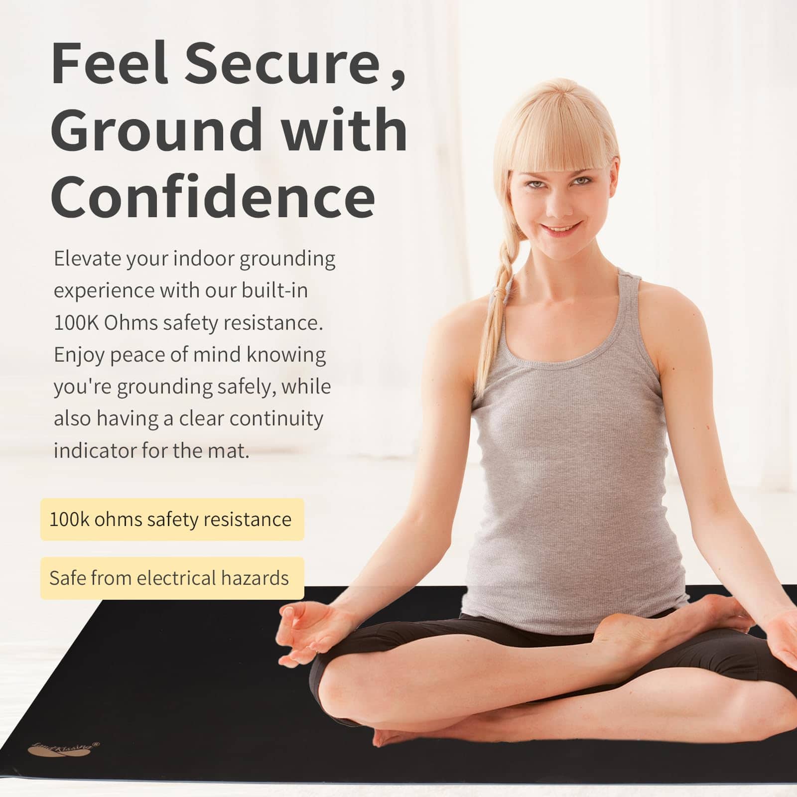 Tapete de Yoga de Conexión a Tierra -Negro - Imagen 8